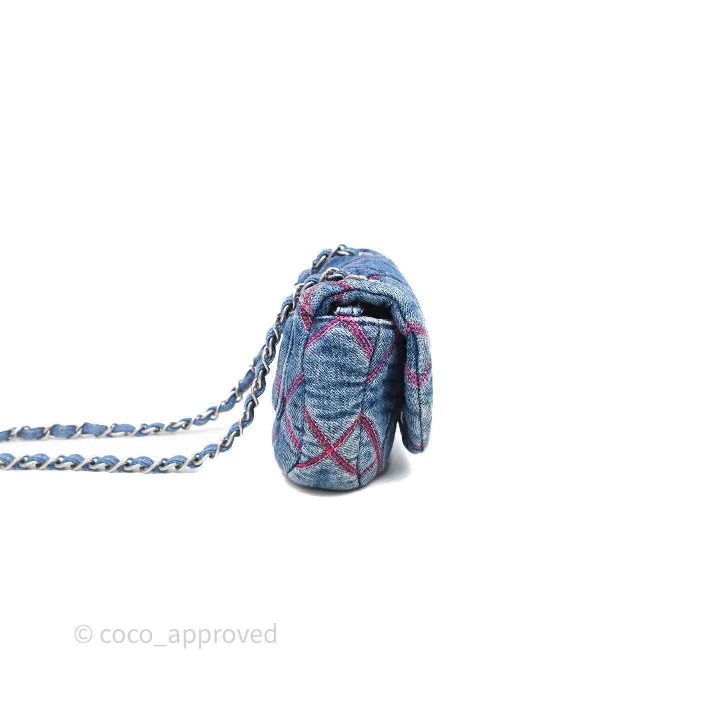 Chanel Coco Beach Flap Bag Denim Silver Hardware