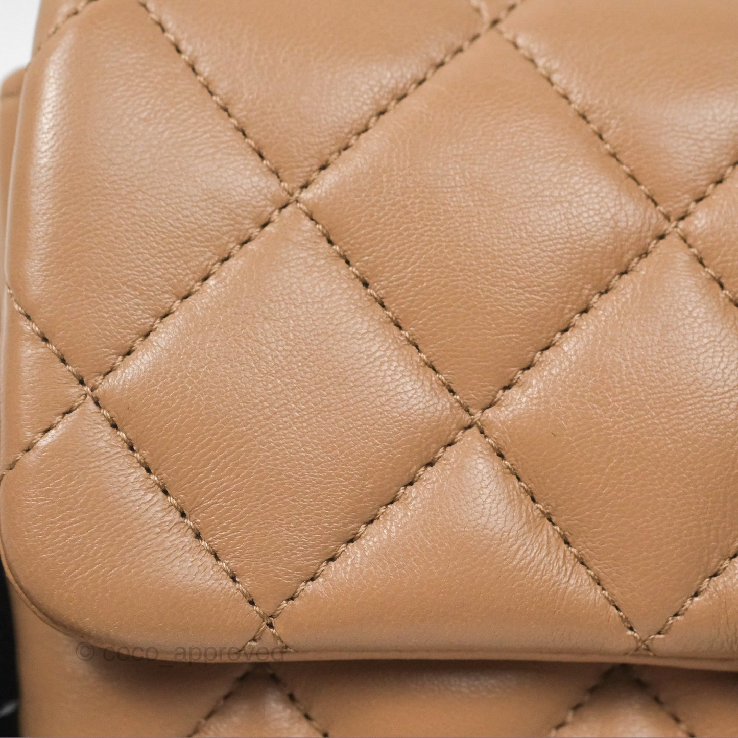 Chanel Small All Slide Adjustable Chain Flap Bag Beige Lambskin Aged Gold Hardware