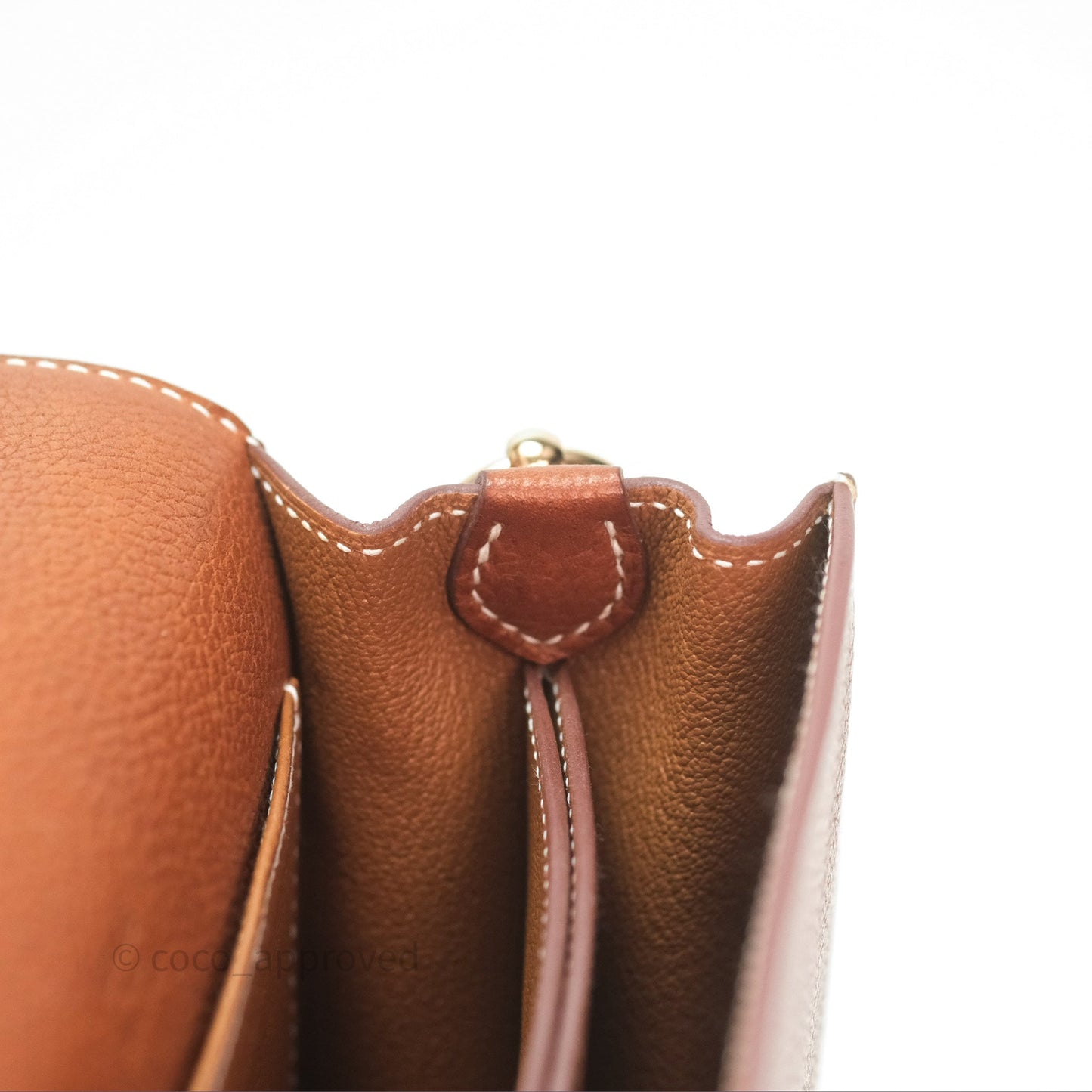 Hermès Roulis Mini Fauve 34 Barenia Gold Hardware