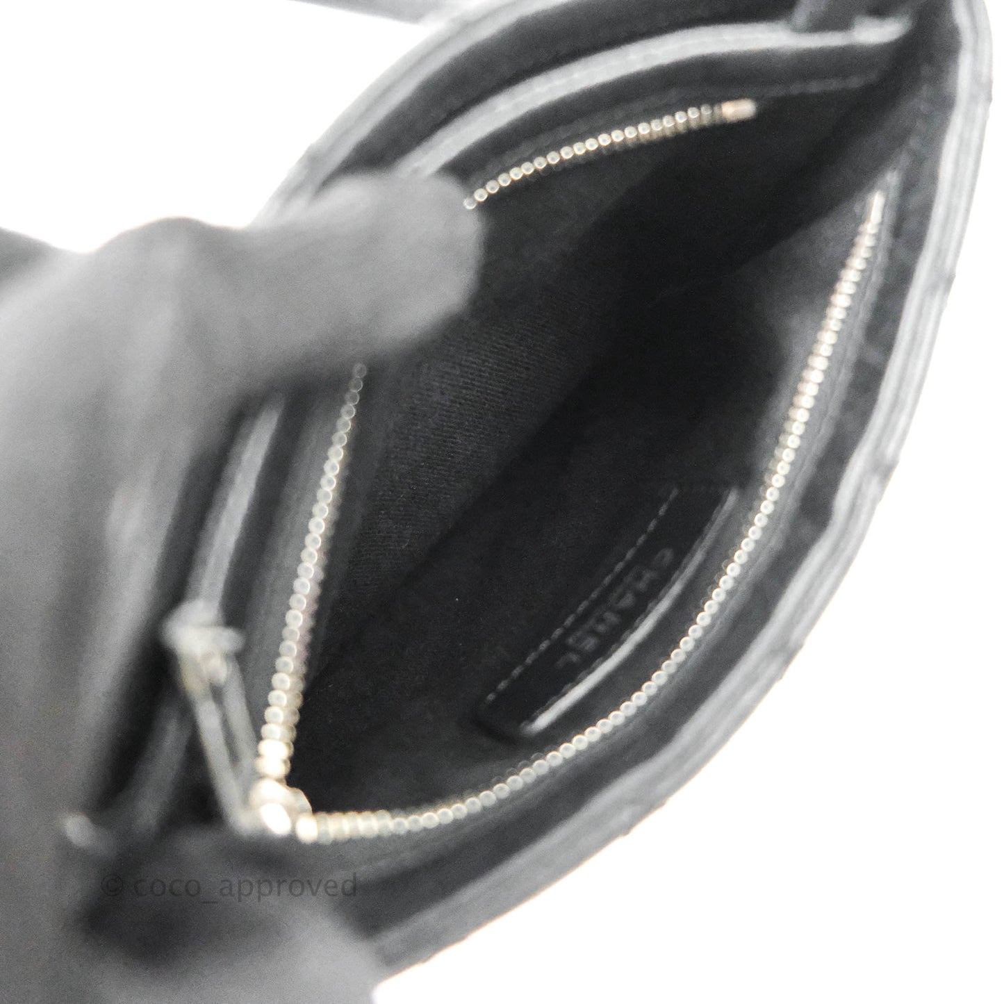 Chanel Quilted Black Crossbody Bag Silver Hardware