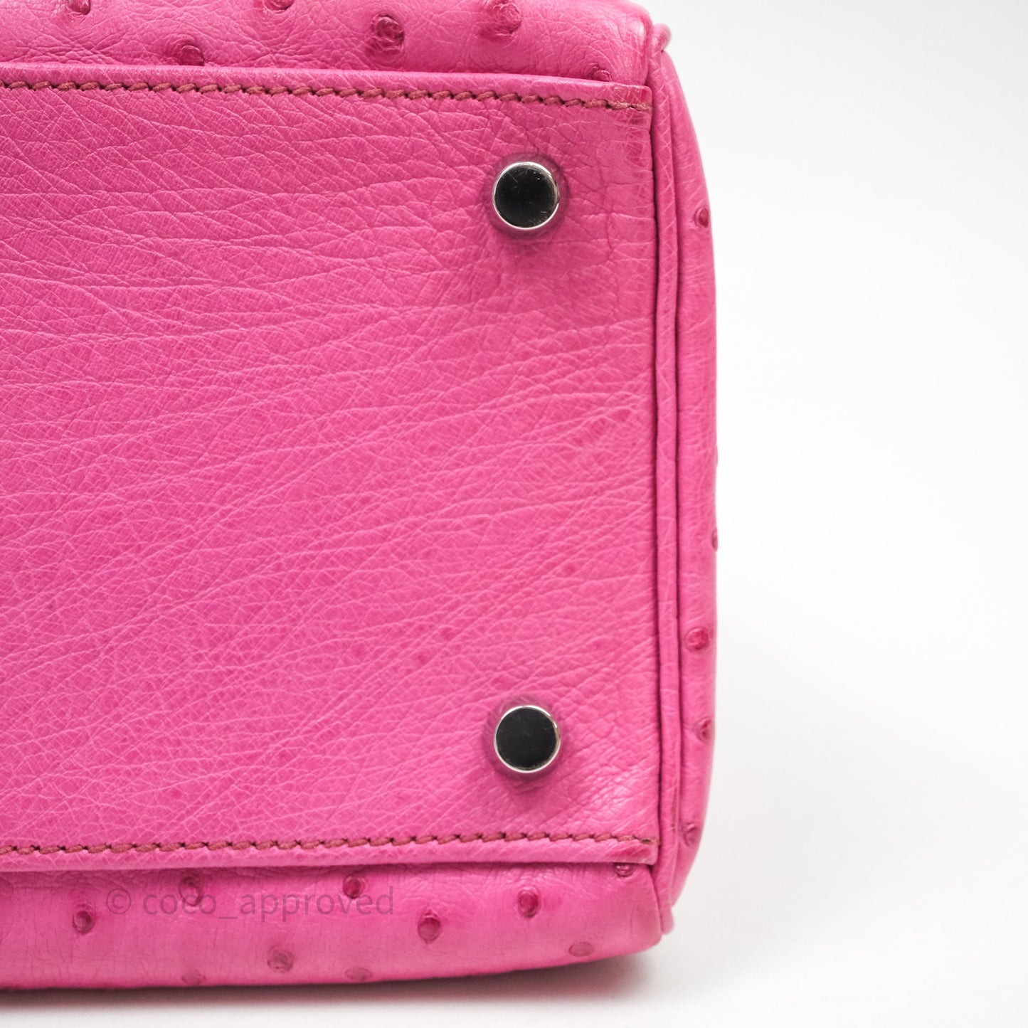 Hermes Kelly 32 Fuchsia Ostrich Palladium Hardware