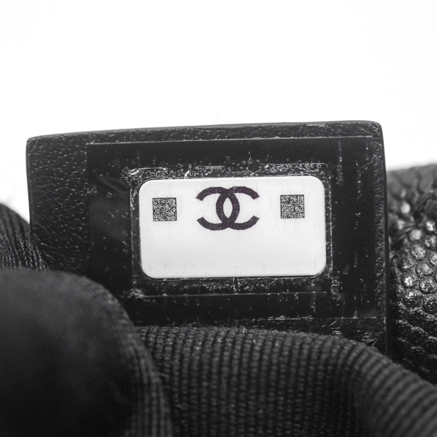 Chanel Bow Hobo Pouch Black Caviar Gold Hardware 24S