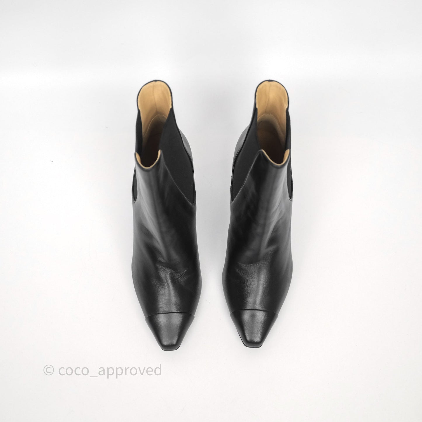 Chanel Leather Boots Black Size 36.5