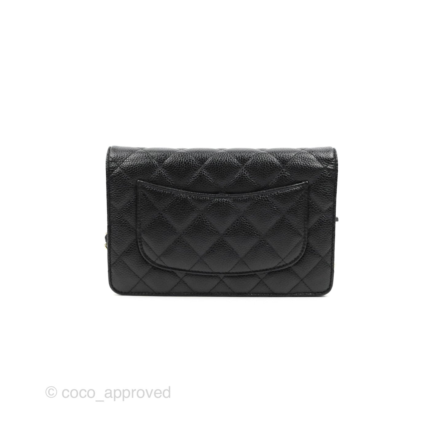 Chanel Quilted Classic WOC Black Caviar Gold Hardware