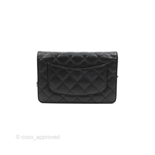Chanel Quilted Classic WOC Black Caviar Gold Hardware
