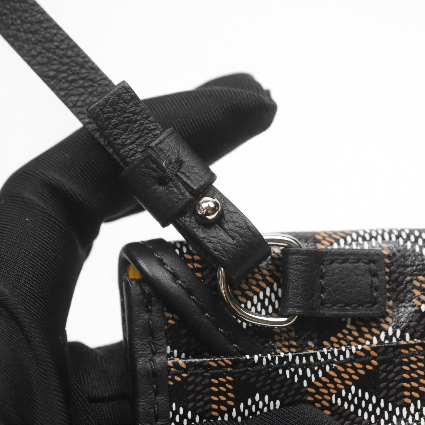 Goyard Anjou Mini Bag Goyardine Canvas Black