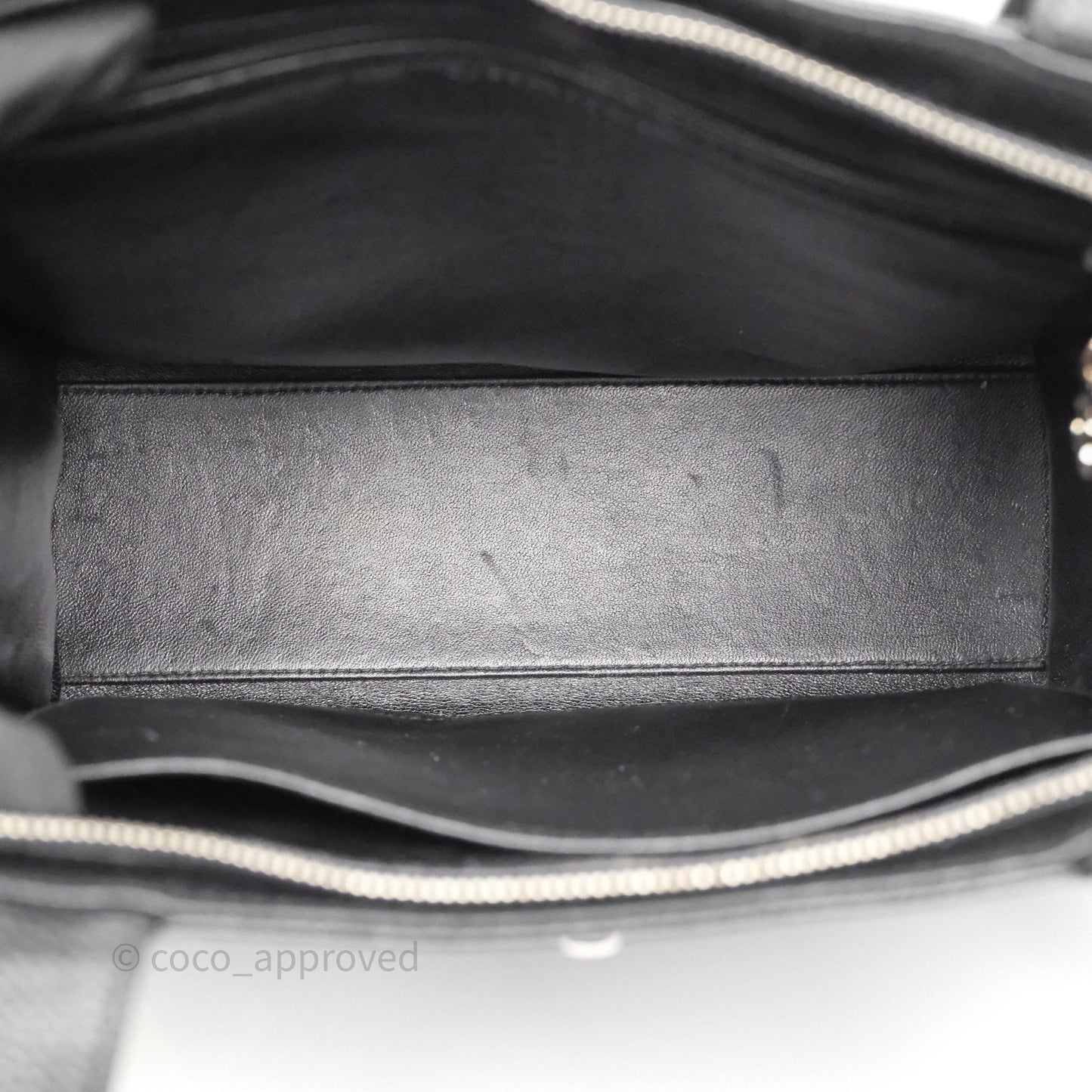 Chanel Vintage Tote Bag Black Caviar Silver Hardware
