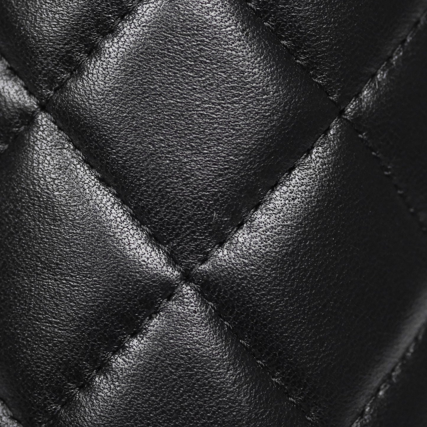 Chanel Small Bucket With Chain Black Lambskin Gold Hardware 21A
