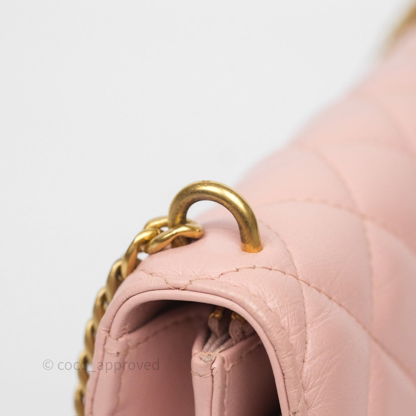 Chanel Camellia Crush Wallet on Chain WOC Pink Lambskin Aged Gold Hardware