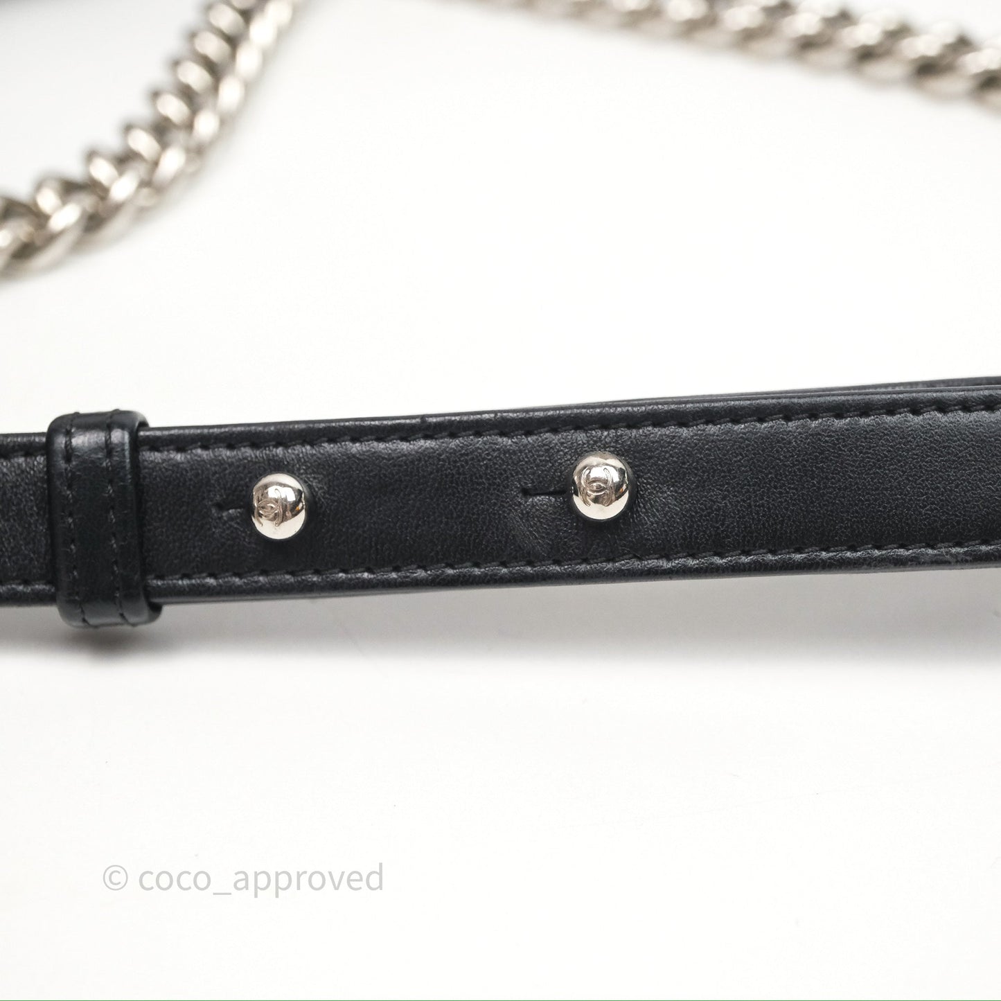 Chanel Medium Boy Chevron Iridescent PVC Lambskin Black Silver Hardware