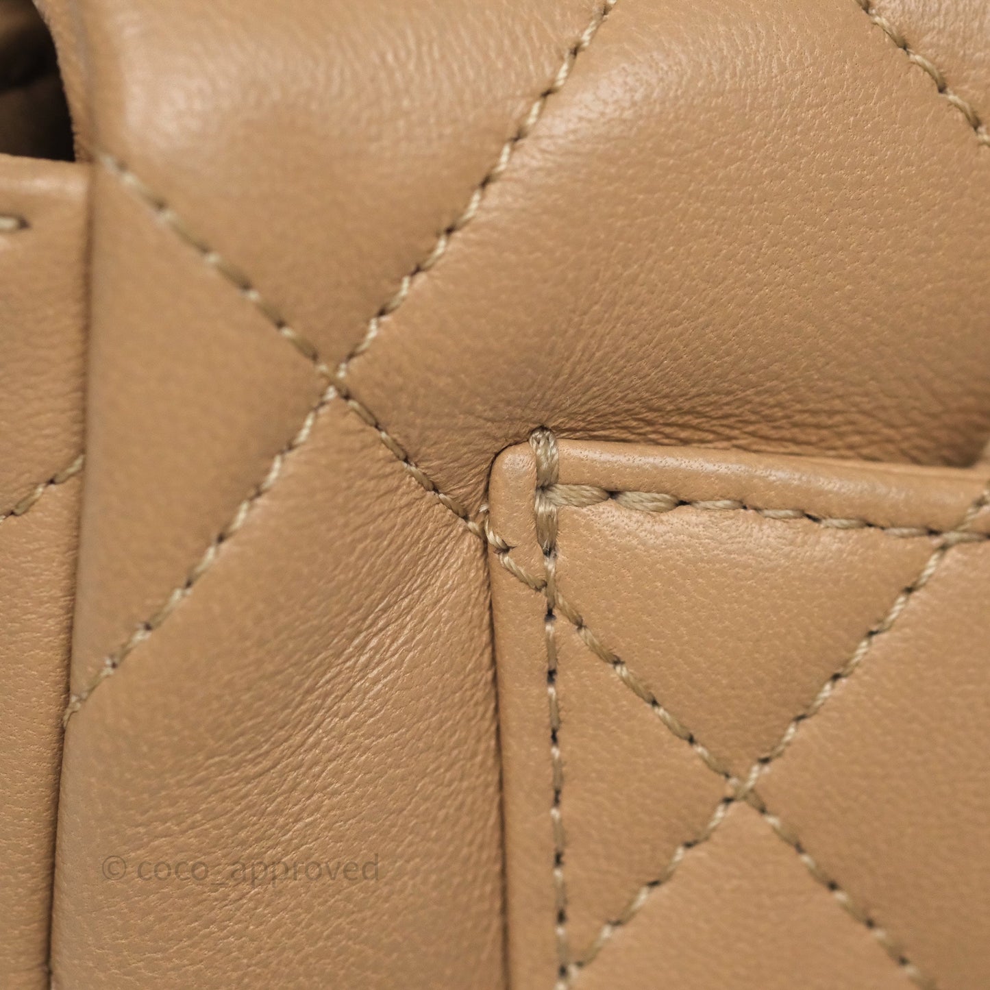 Chanel Mini CC Funky Town Flap Quilted Beige Lambskin Aged Gold Hardware