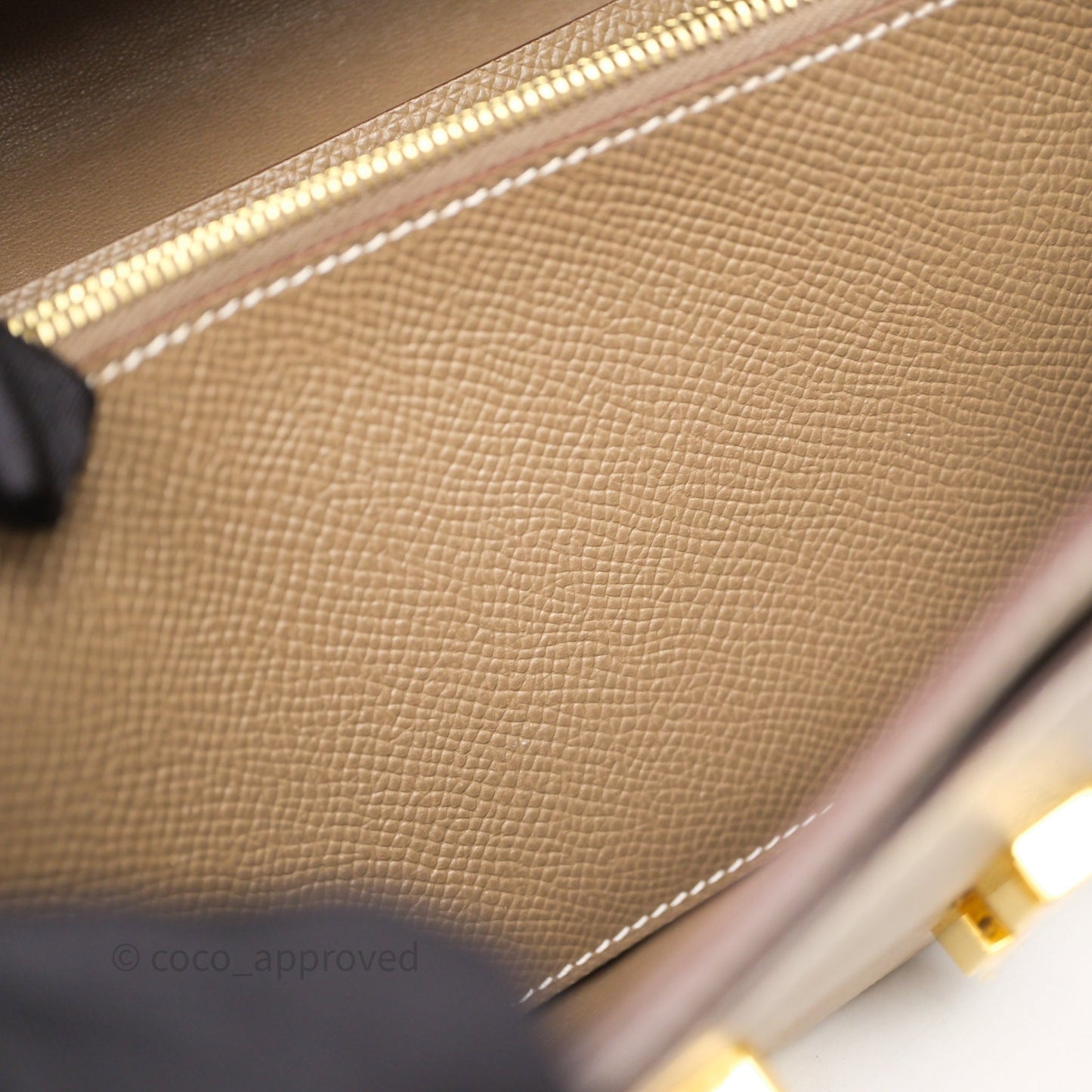 Hermès Constance To Go Wallet Etoupe 18 Epsom Gold Hardware