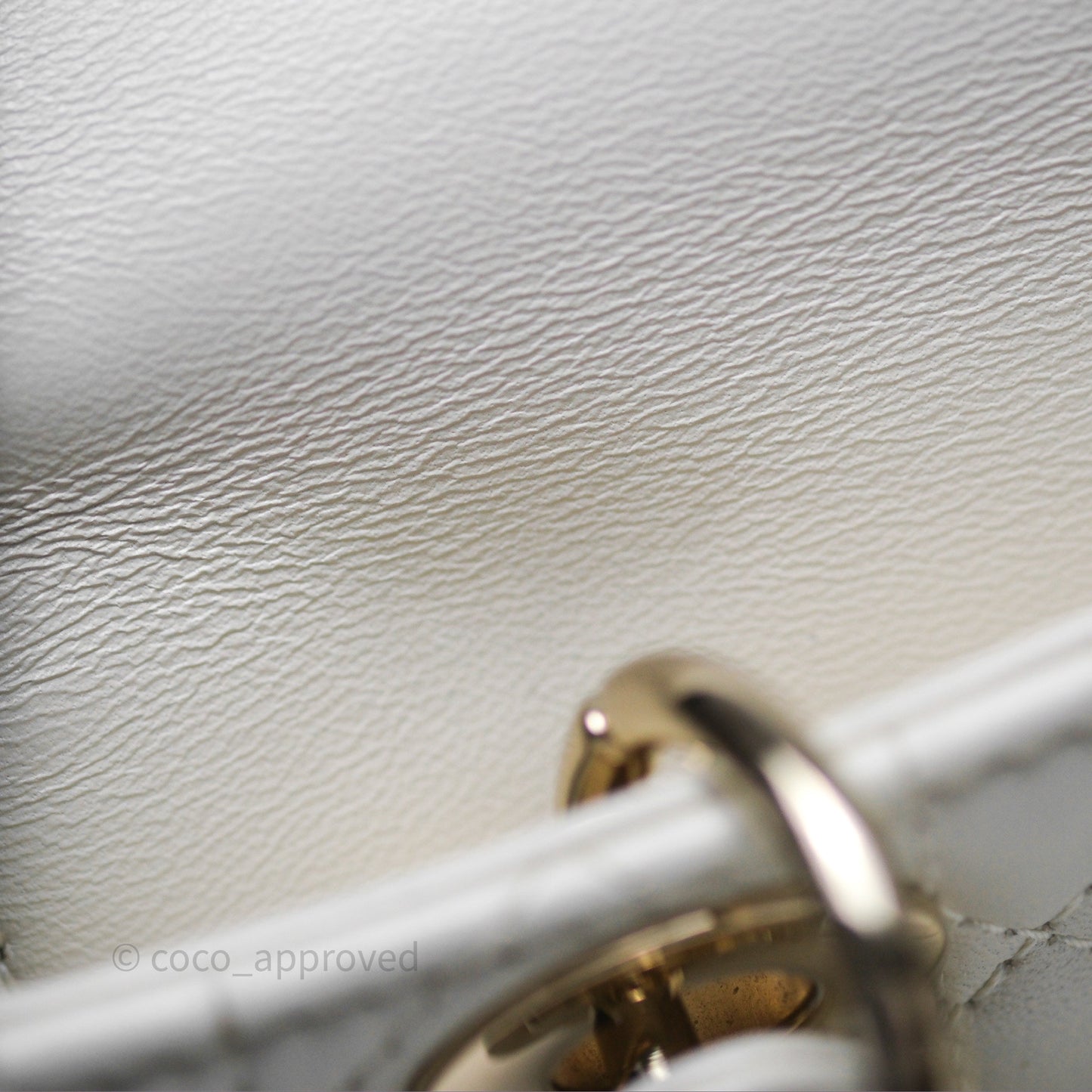 Christian Dior Micro Lady D-Joy Bag Latte Lambskin Cannage Gold Hardware