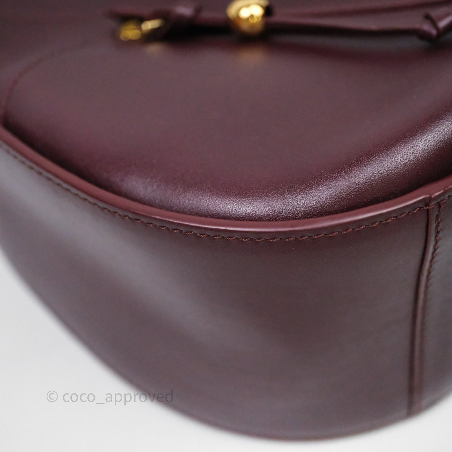 Loewe Hammock Slice Dark Red Bag Gold Hardware