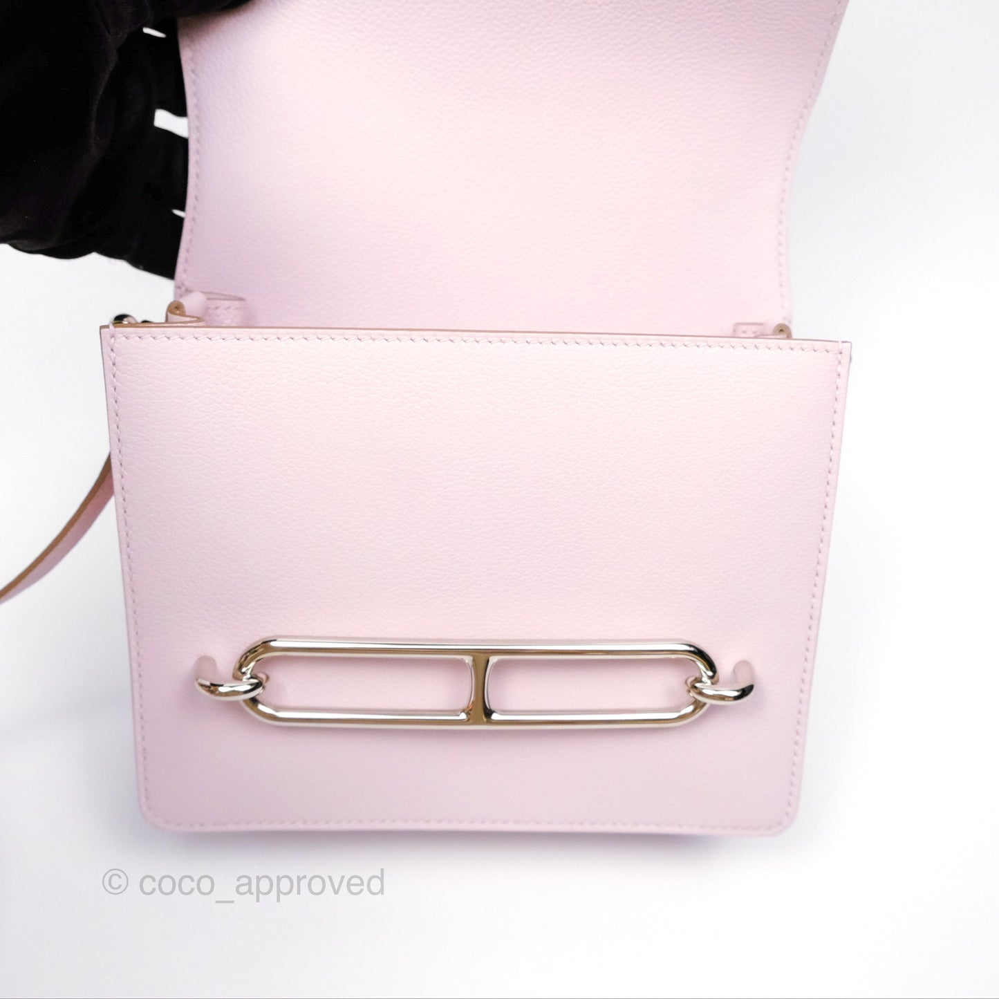 Hermès Roulis Mini 18 Mauve Pale Evercolor Palladium Hardware