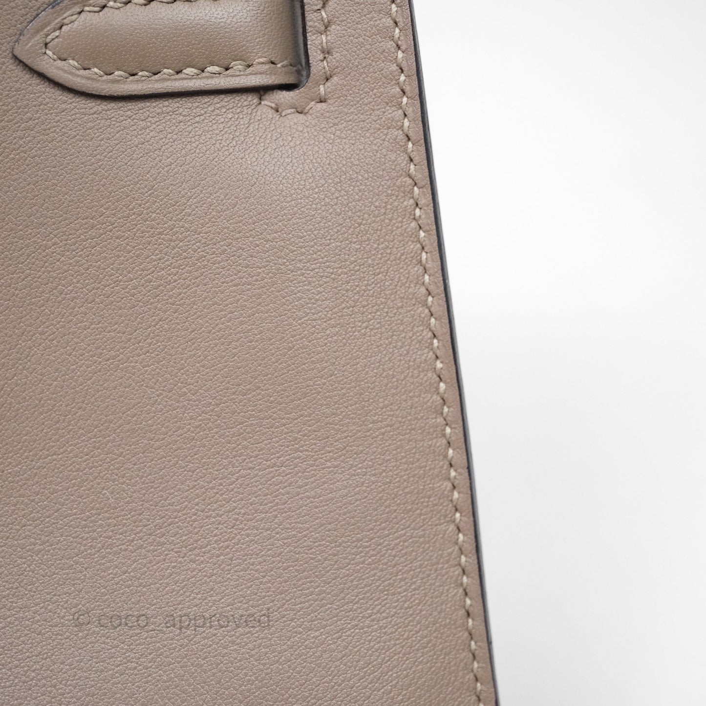 Hermès Kelly Pochette Gris Asphalte M8 Swift Gold Hardware