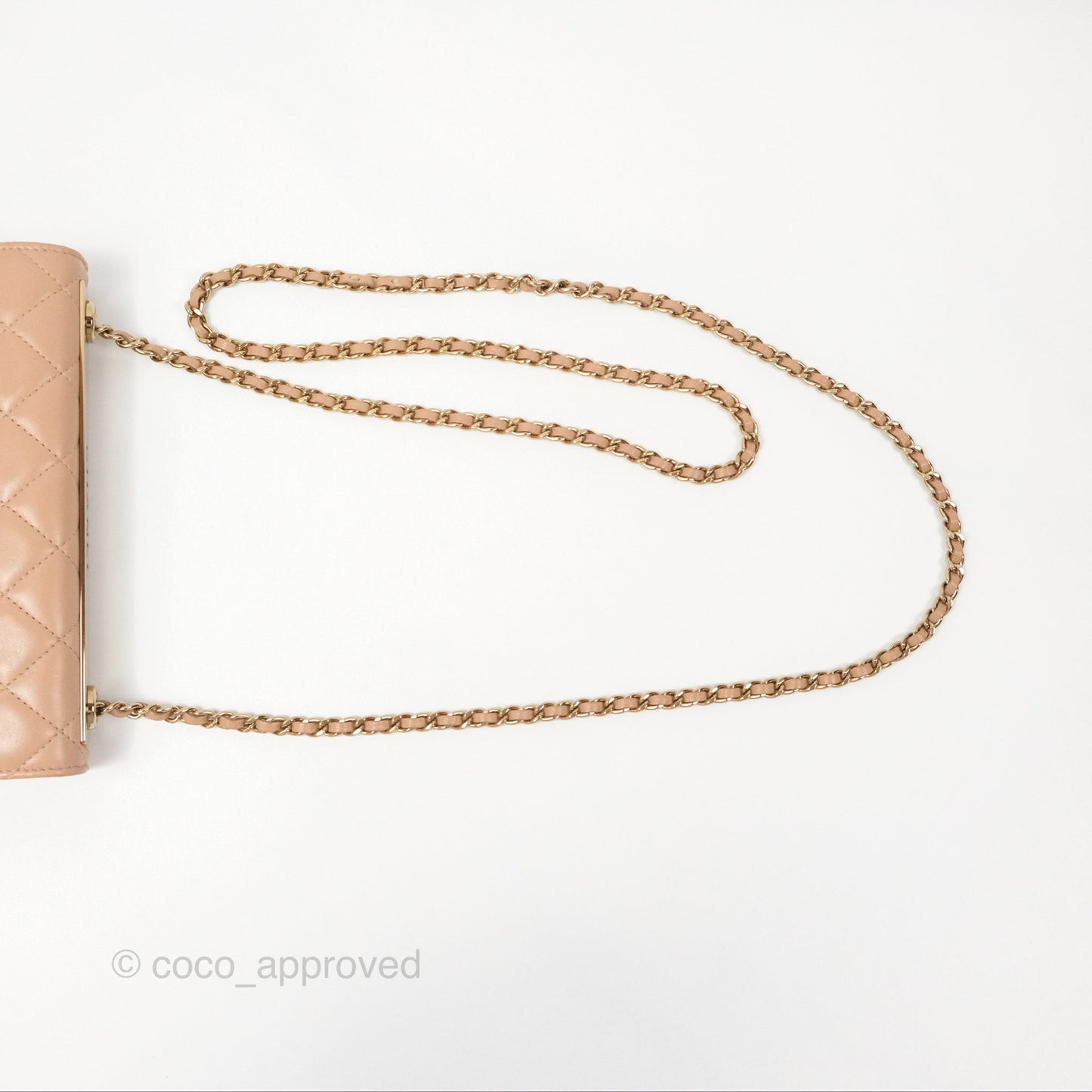 Chanel Trendy CC WOC Quilted Beige Lambskin Gold Hardware