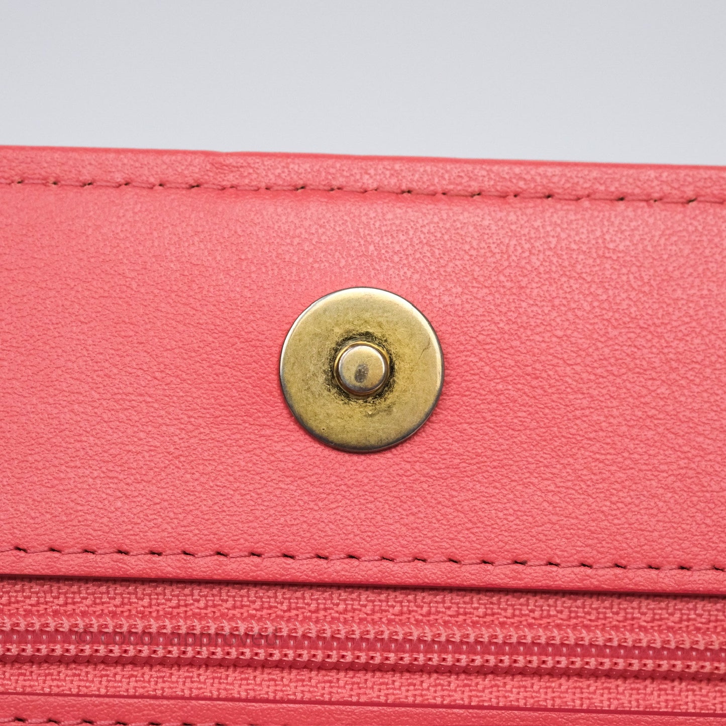 Chanel Boy Wallet on Chain WOC Quilted Dark Pink Caviar Aged Gold Hardware