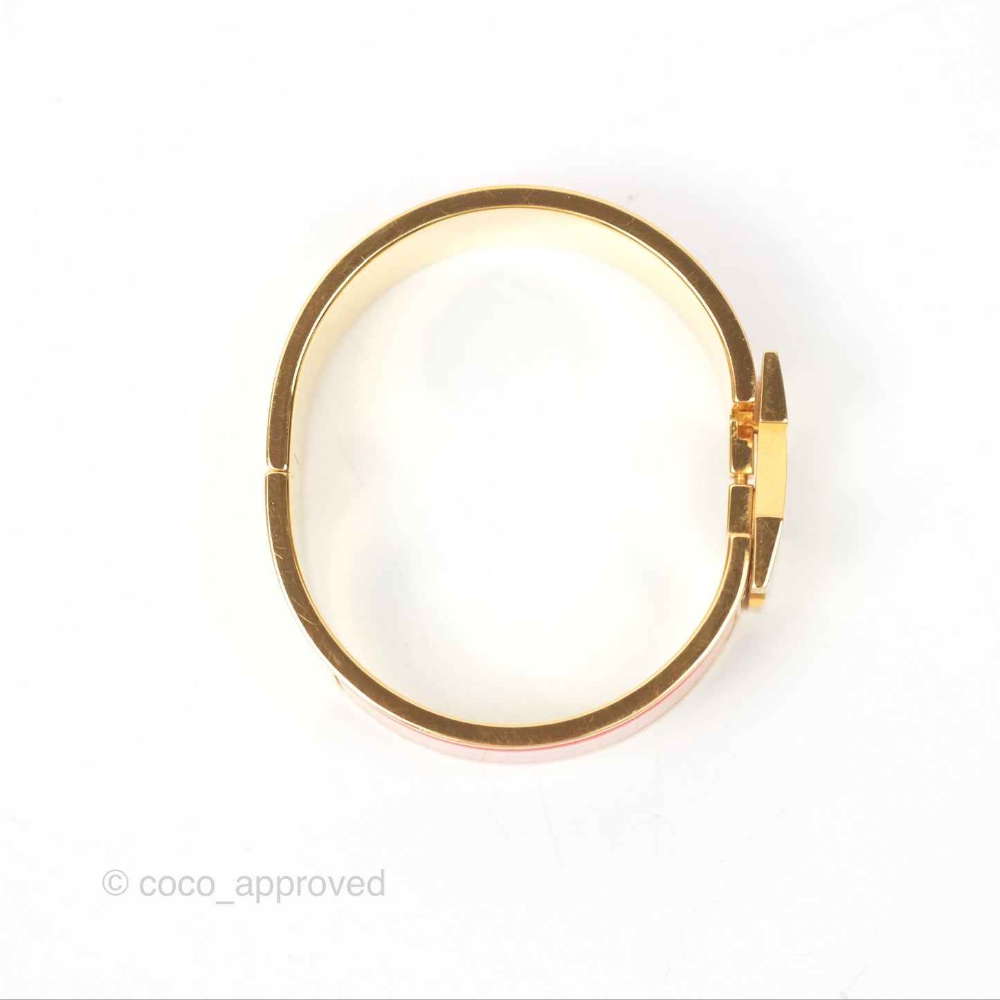 Hermès Clic Clac H Bracelet Orange Fruité Rose Gold PM