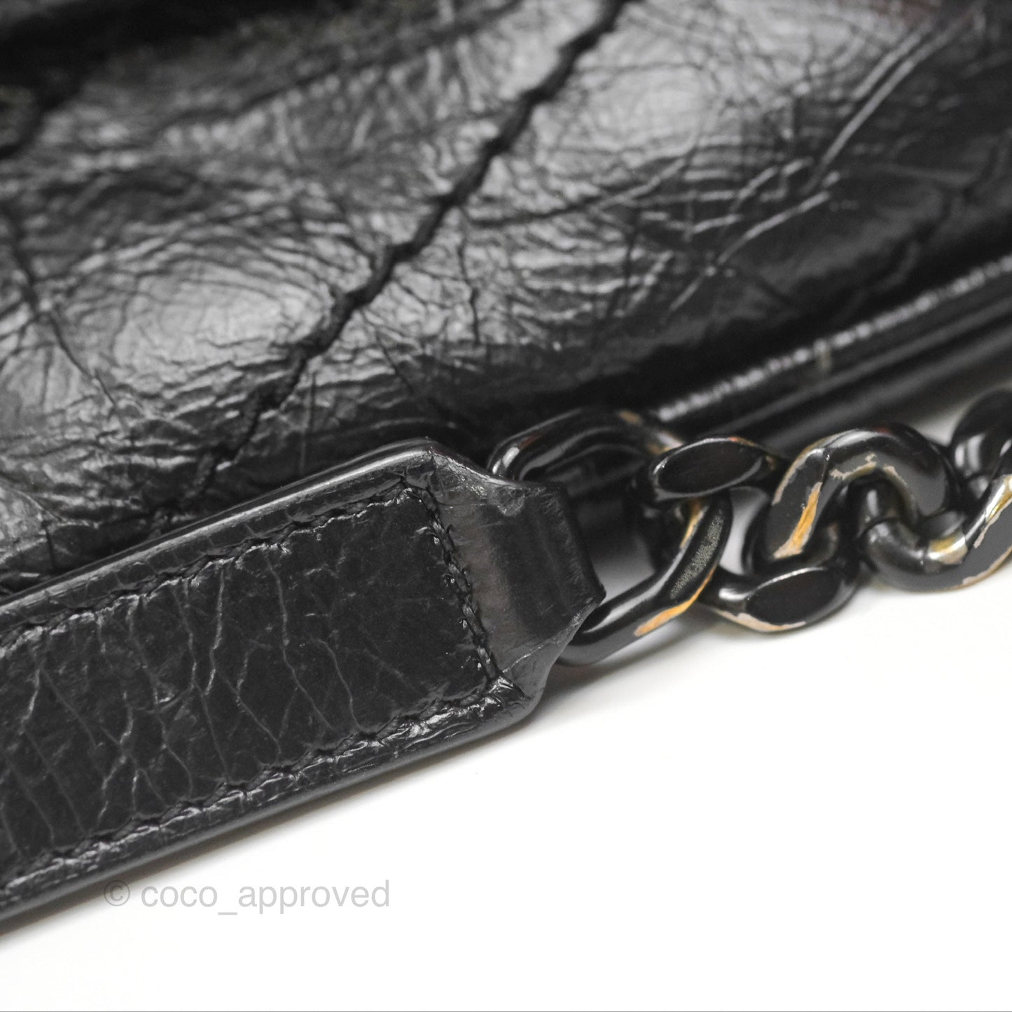 Saint Laurent Medium Niki Chain Bag Crinkled Calfskin So Black