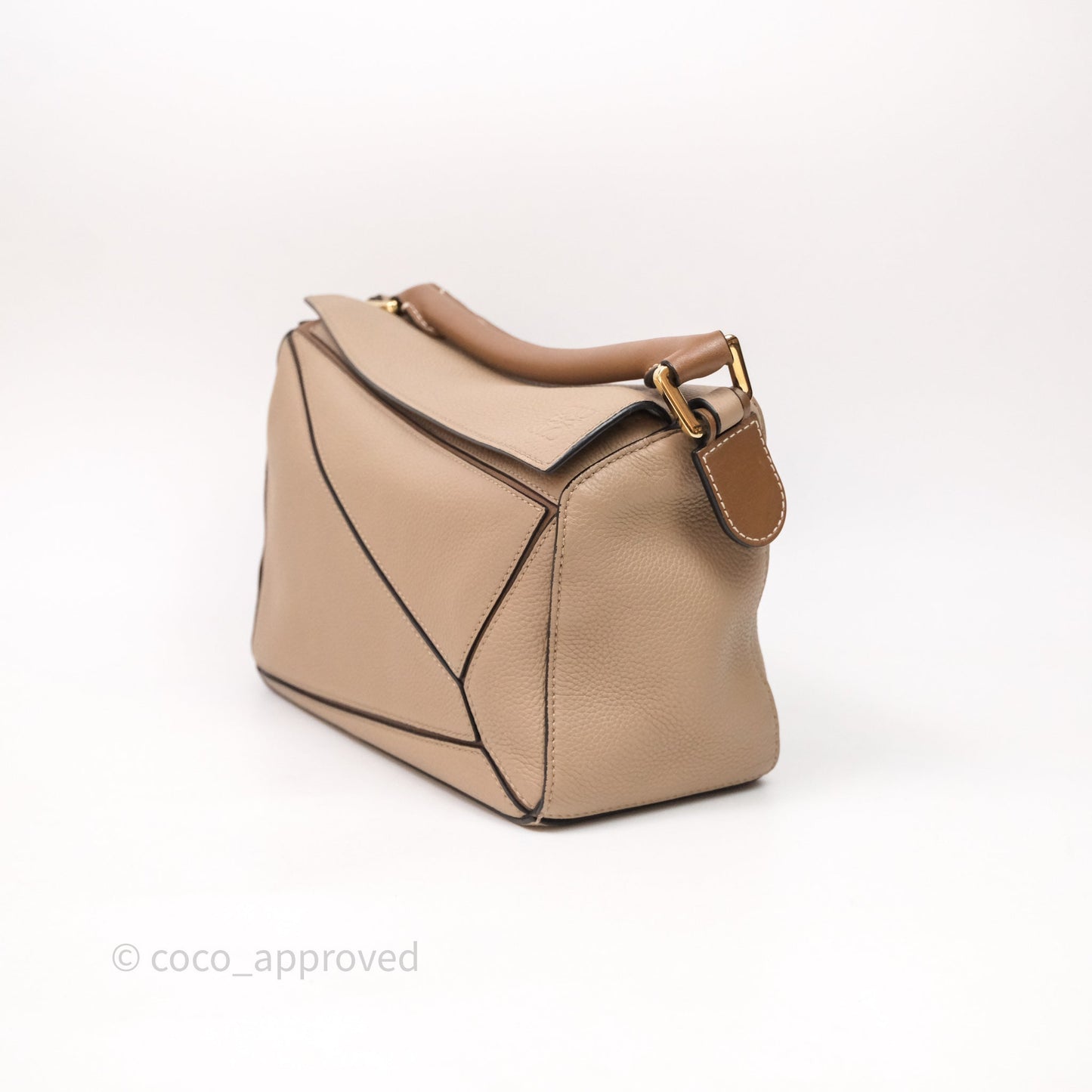 Loewe Small Puzzle Bag Sand Mink Grained Calfskin
