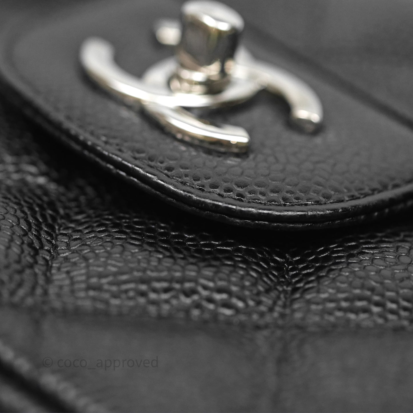 Chanel Jumbo Double Flap Black Caviar Silver Hardware⁣⁣