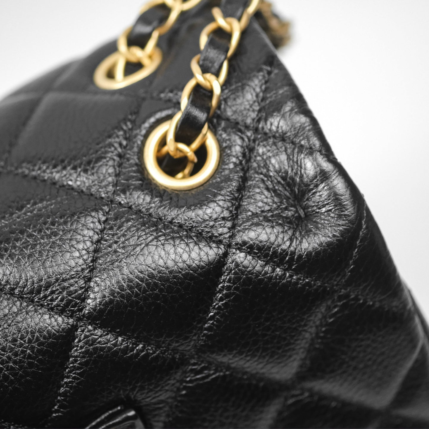 Chanel Quilted XXL Classic Flap Travel Bag Black Caviar Aged Gold Hardware 24C