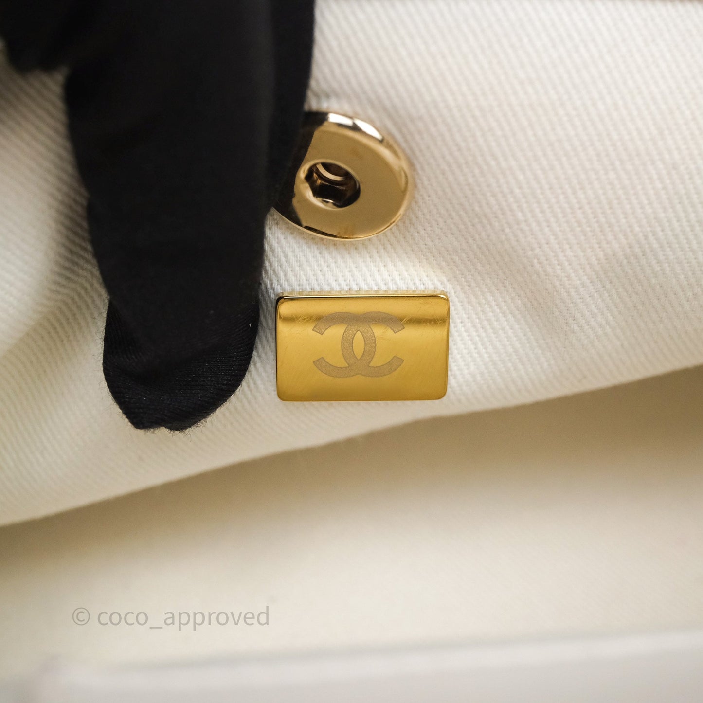 Chanel Quilted Business Affinity Backpack Ivory White Caviar Gold Hardware