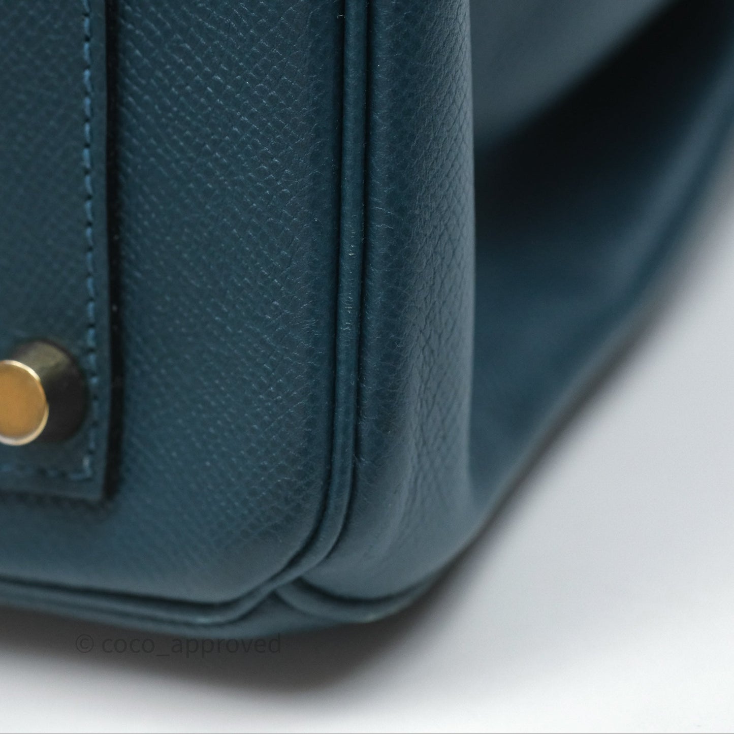 Hermès Birkin 30 Retourne Bleu de Prusse 7P Epsom Gold Hardware