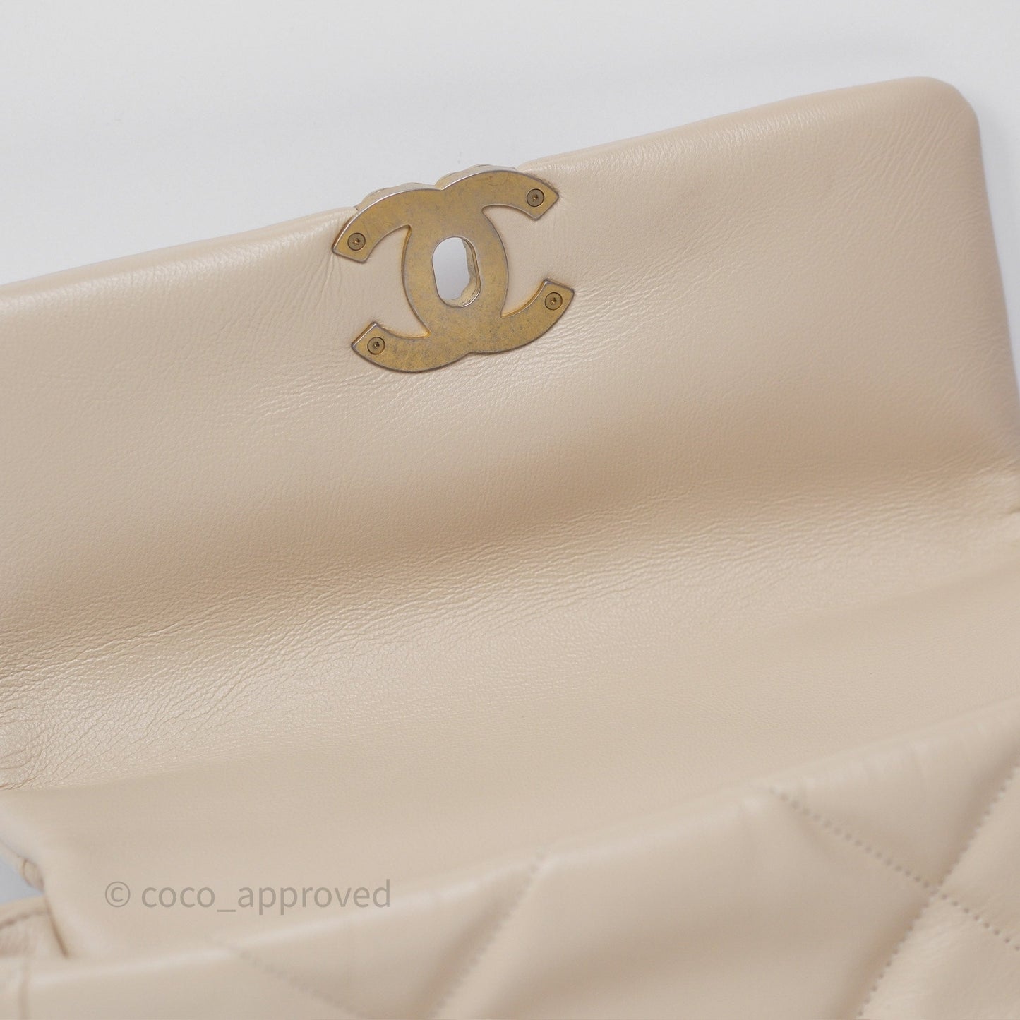 Chanel 19 Small Light Beige Mixed Hardware