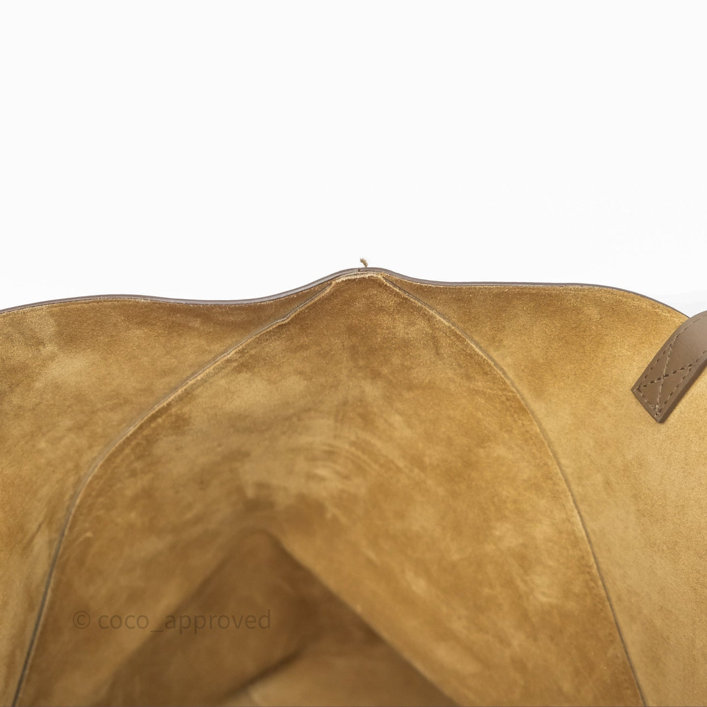 Loewe XL Puzzle Fold Tote In Shiny Calfskin Umber