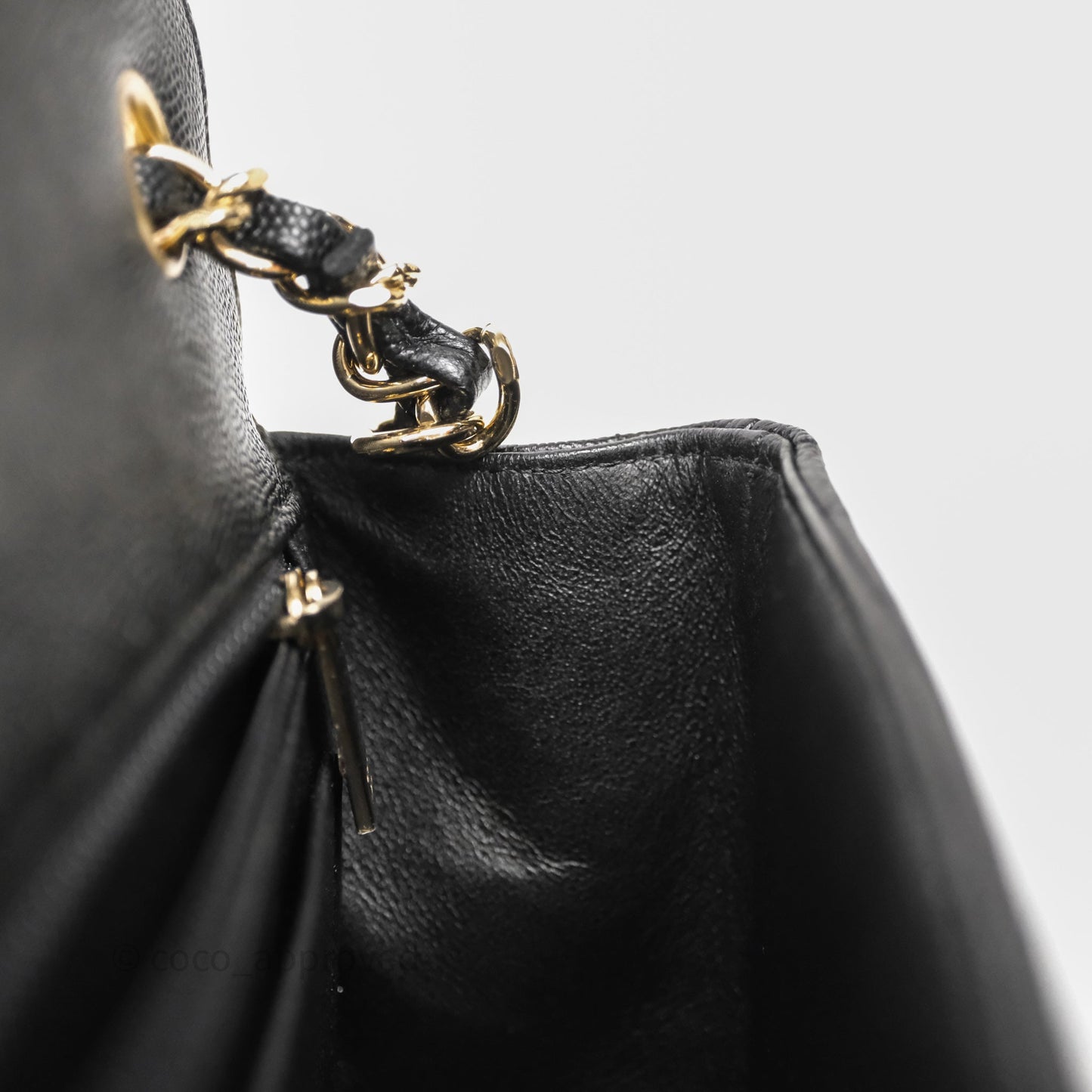 Chanel Quilted Mini Rectangular Black Caviar Gold Hardware