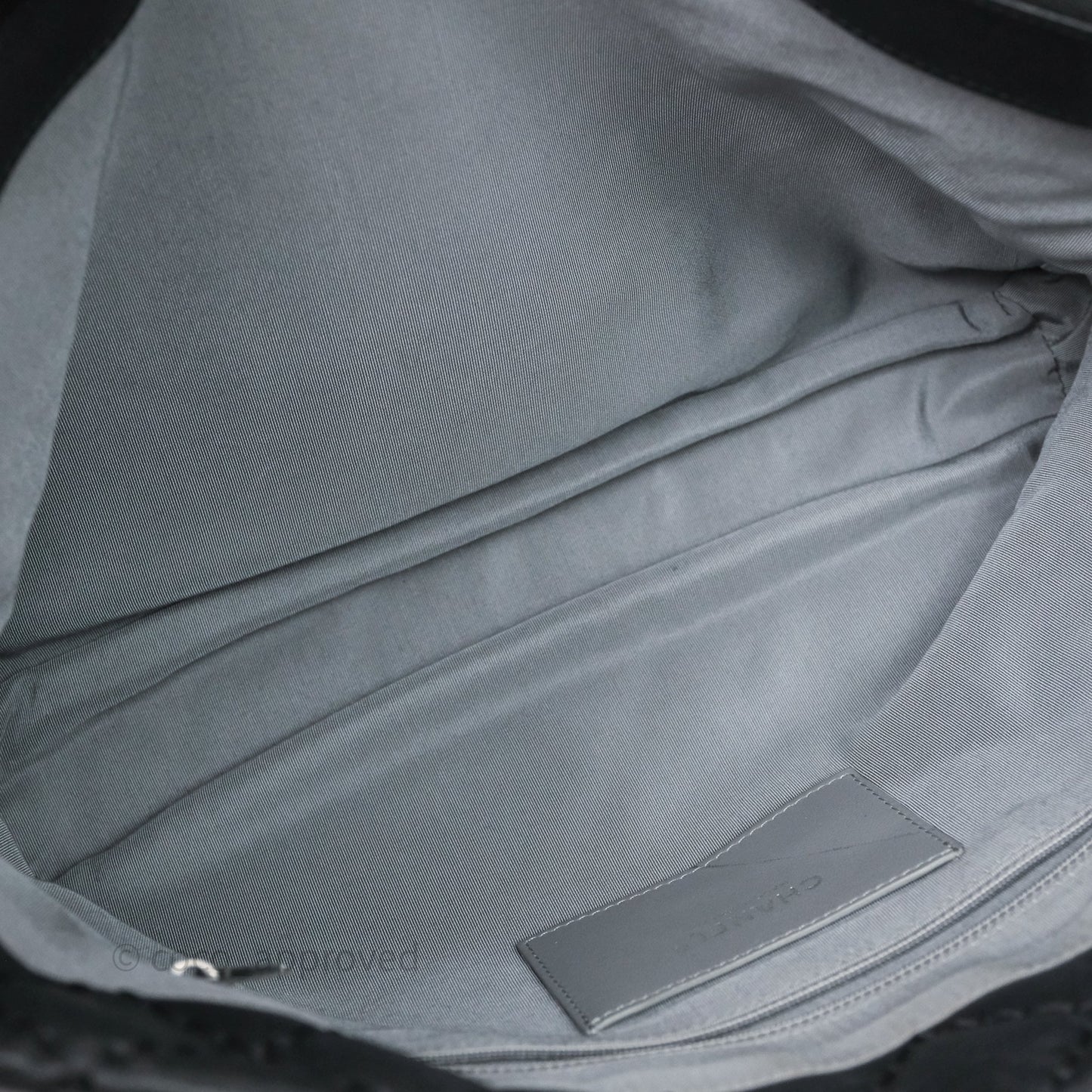 Chanel Ultimate Stitch Shopping Tote Black Calfskin Aged Silver Hardware