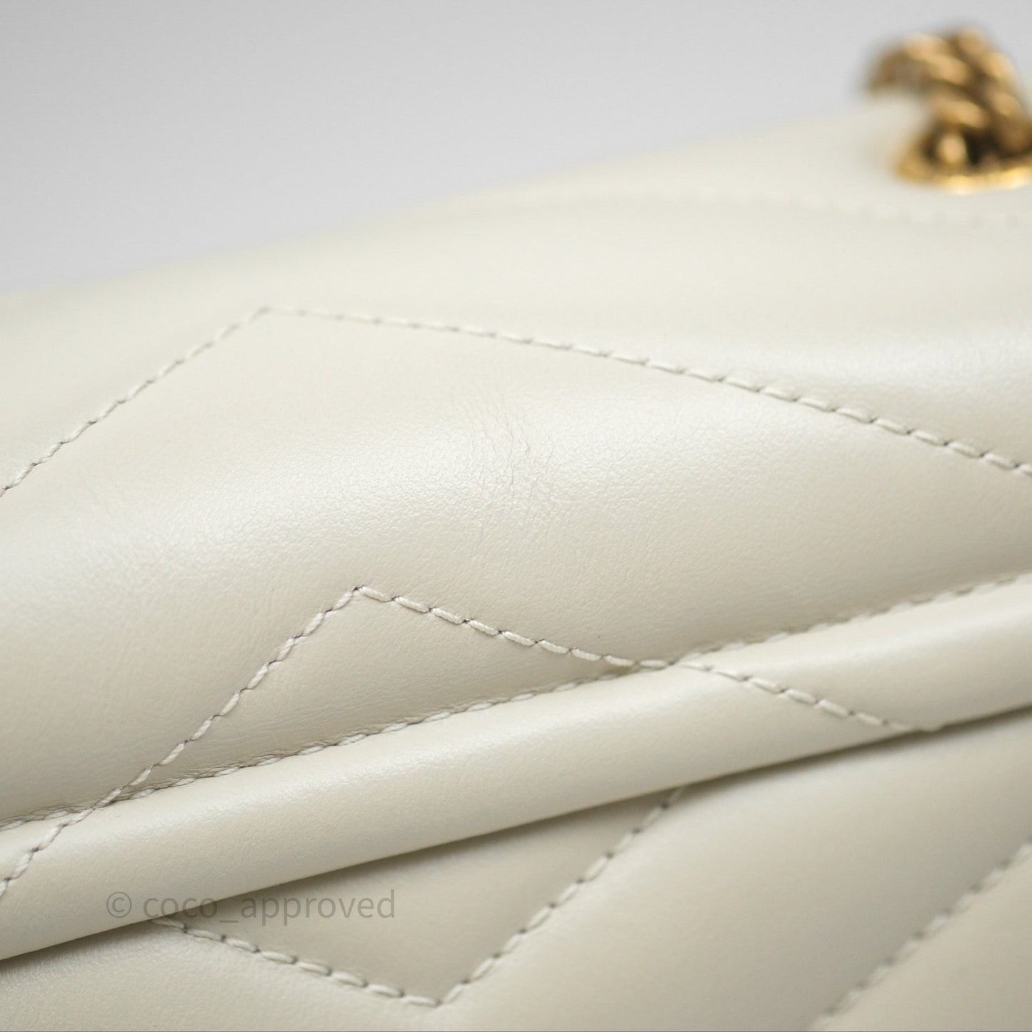 Saint Laurent Loulou Small Flap Bag Beige Calfskin Gold Hardware