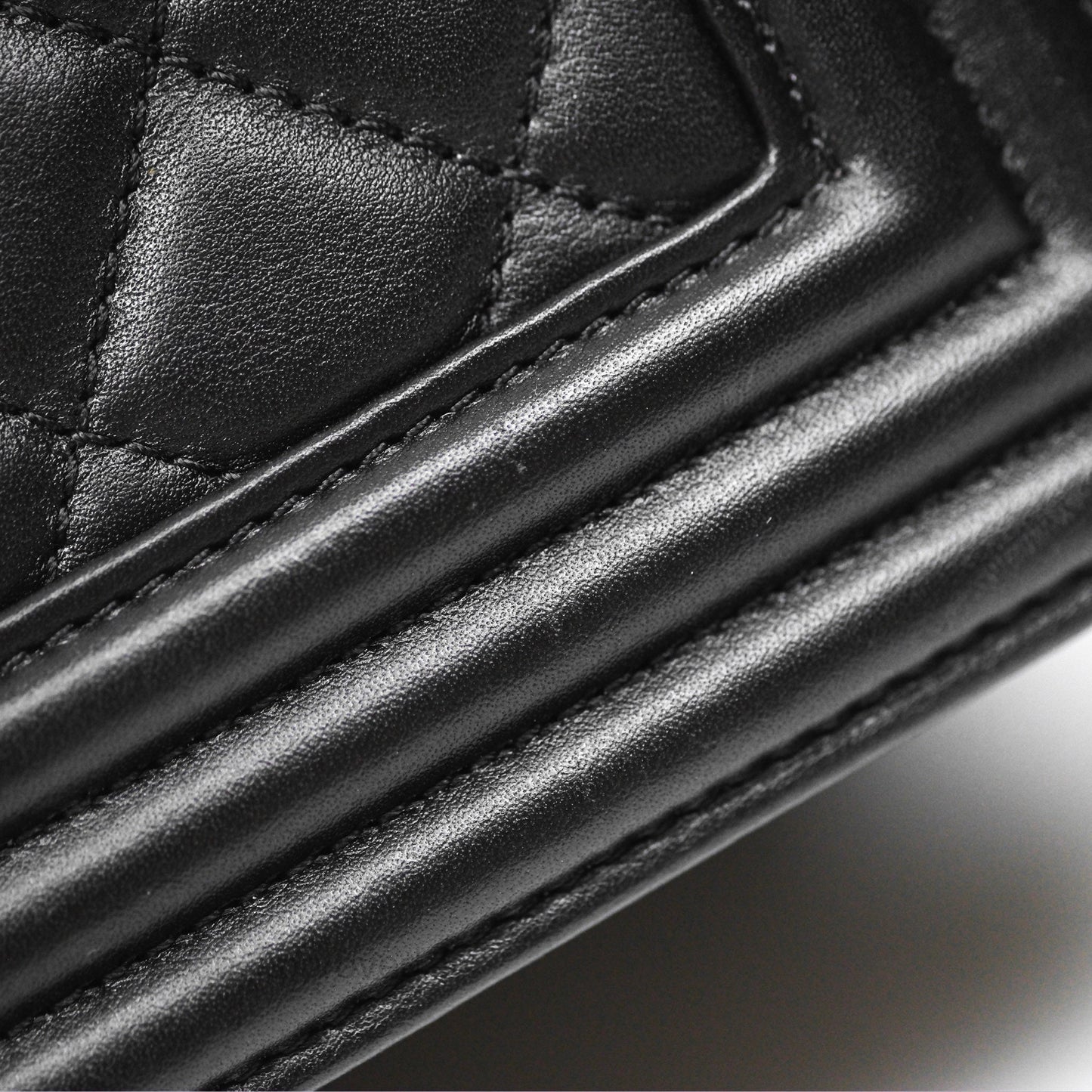 Chanel Medium Boy Quilted Black Calfskin Ruthenium Hardware