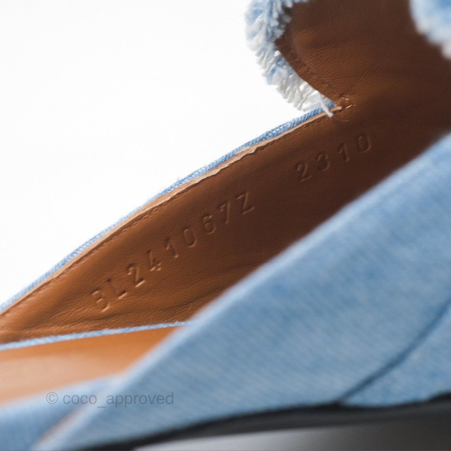 Hermès Oz Mule Denim Bleu Clair Palladium Hardware Size 37C