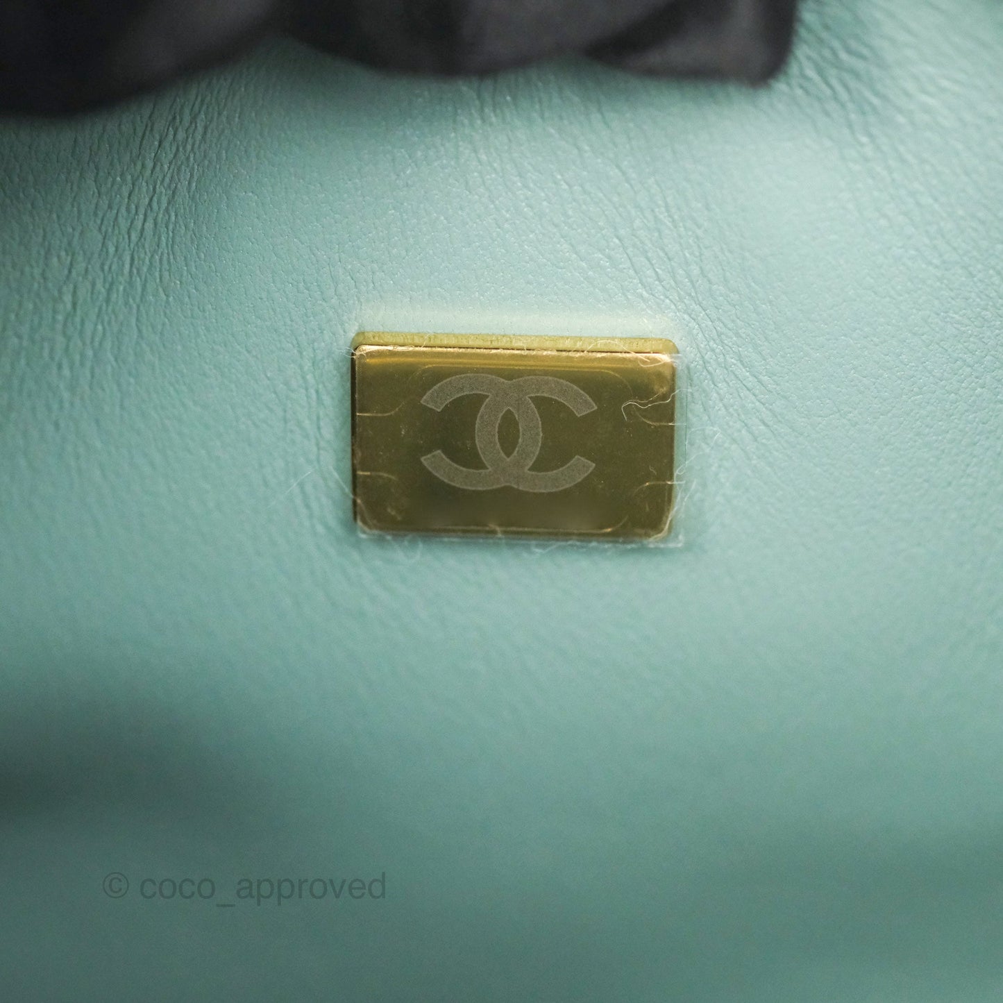 Chanel Classic M/L Medium Flap Quilted Tiffany Seafoam Green Caviar Gold Hardware