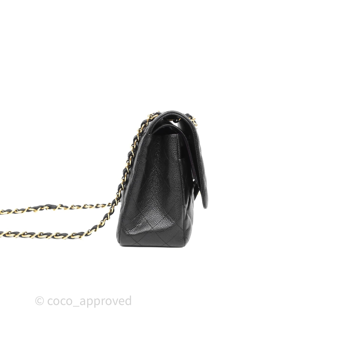 Chanel Jumbo Double Flap Black Caviar Gold Hardware⁣⁣