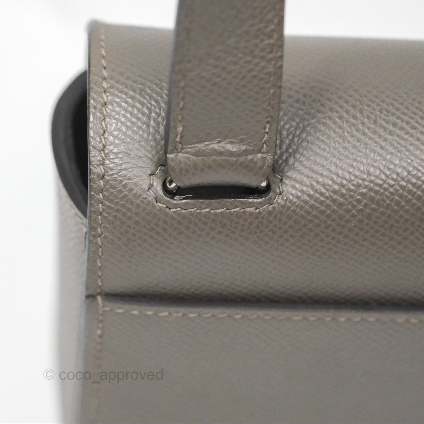Hermès Della Cavalleria Mini Bag Gris Meyer 0L Epsom Palladium Hardware