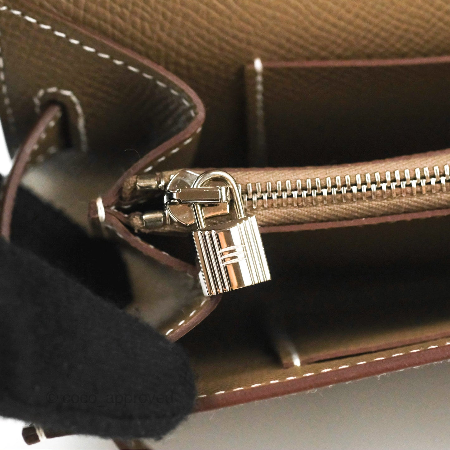 Hermès Kelly To Go Wallet Etoupe Epsom Palladium Hardware