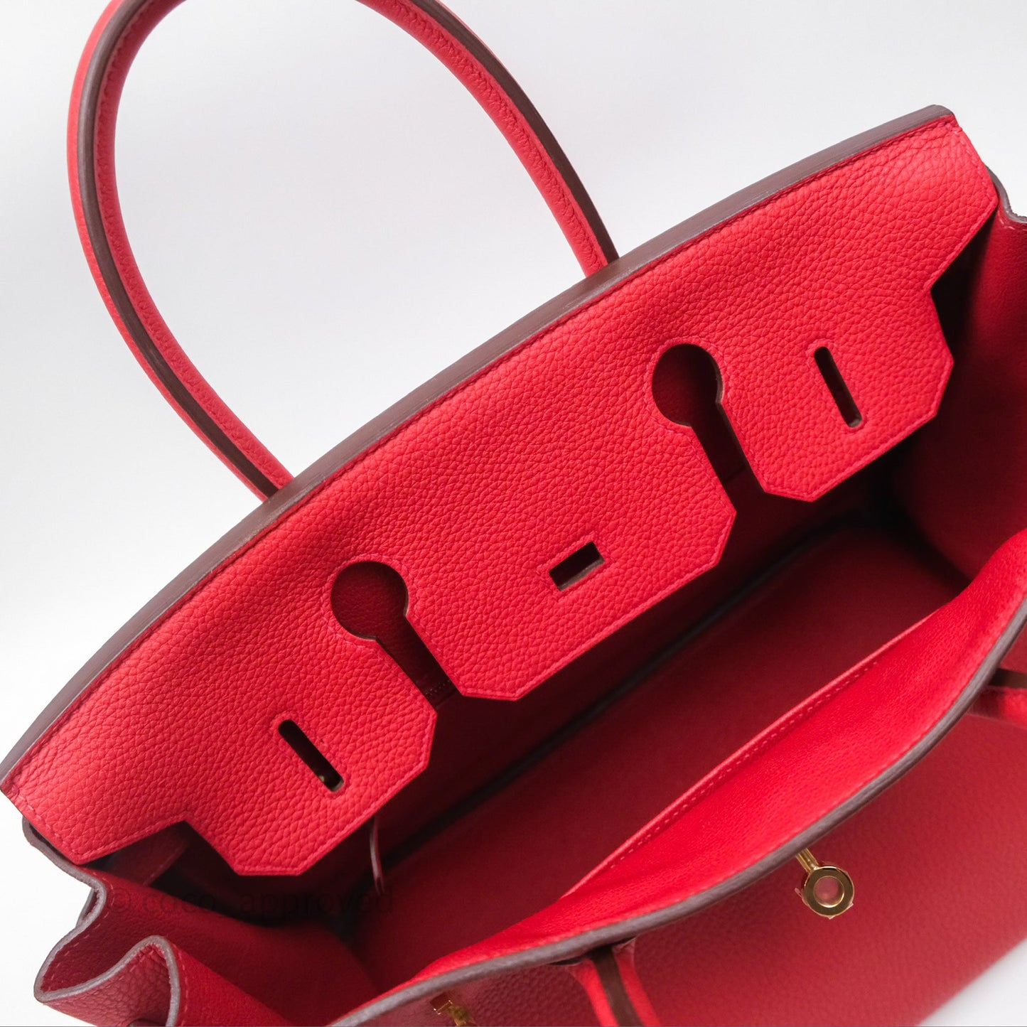 Hermès Birkin 30 Retourne Geranium D5 Togo Gold Hardware