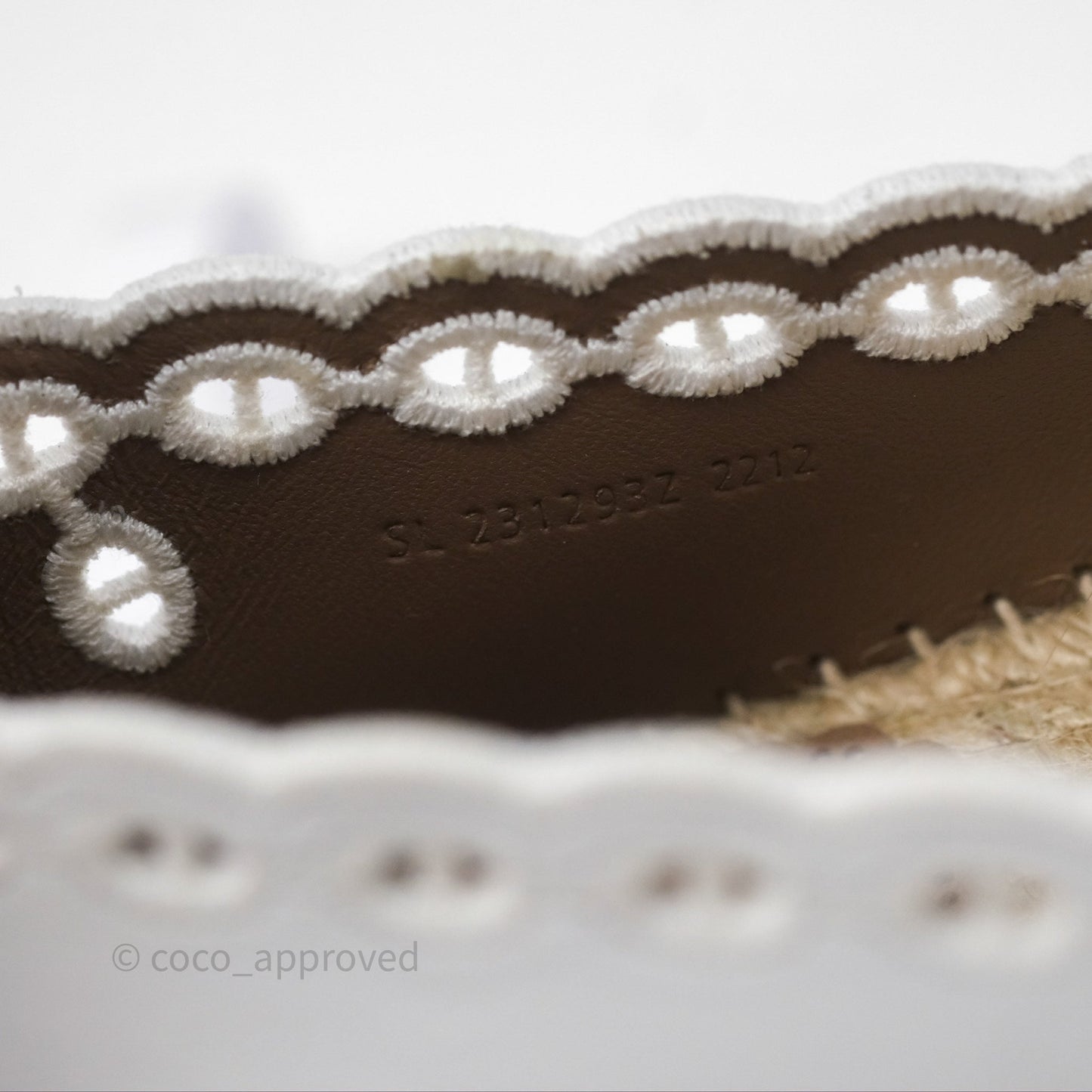 Hermès Guapa Espadrille Blanc Calfskin Size 37