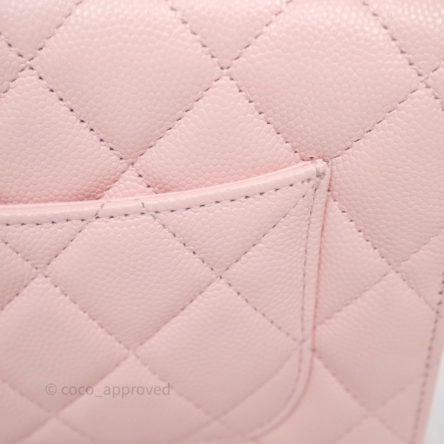 Chanel Classic Quilted Wallet on Chain WOC Light Pink Caviar Gold Hardware