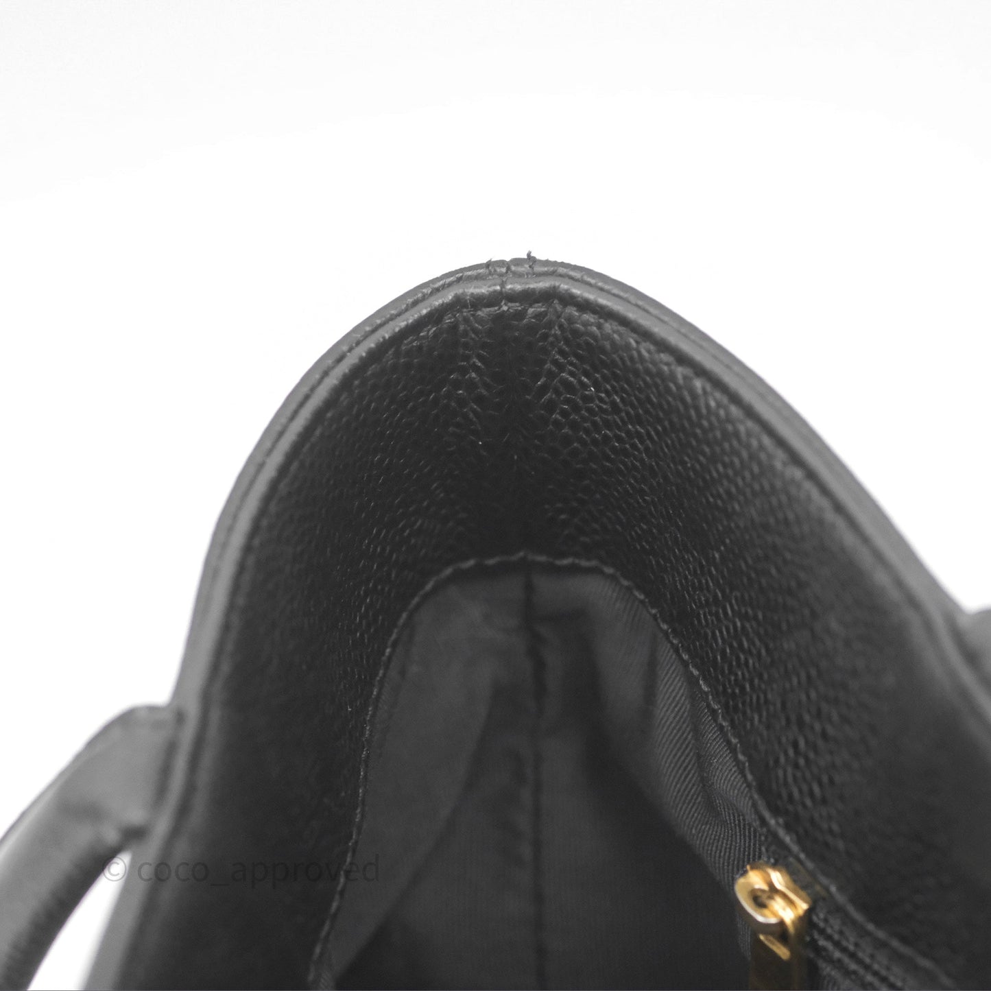 Chanel Vintage CC Tote Bag Black Caviar