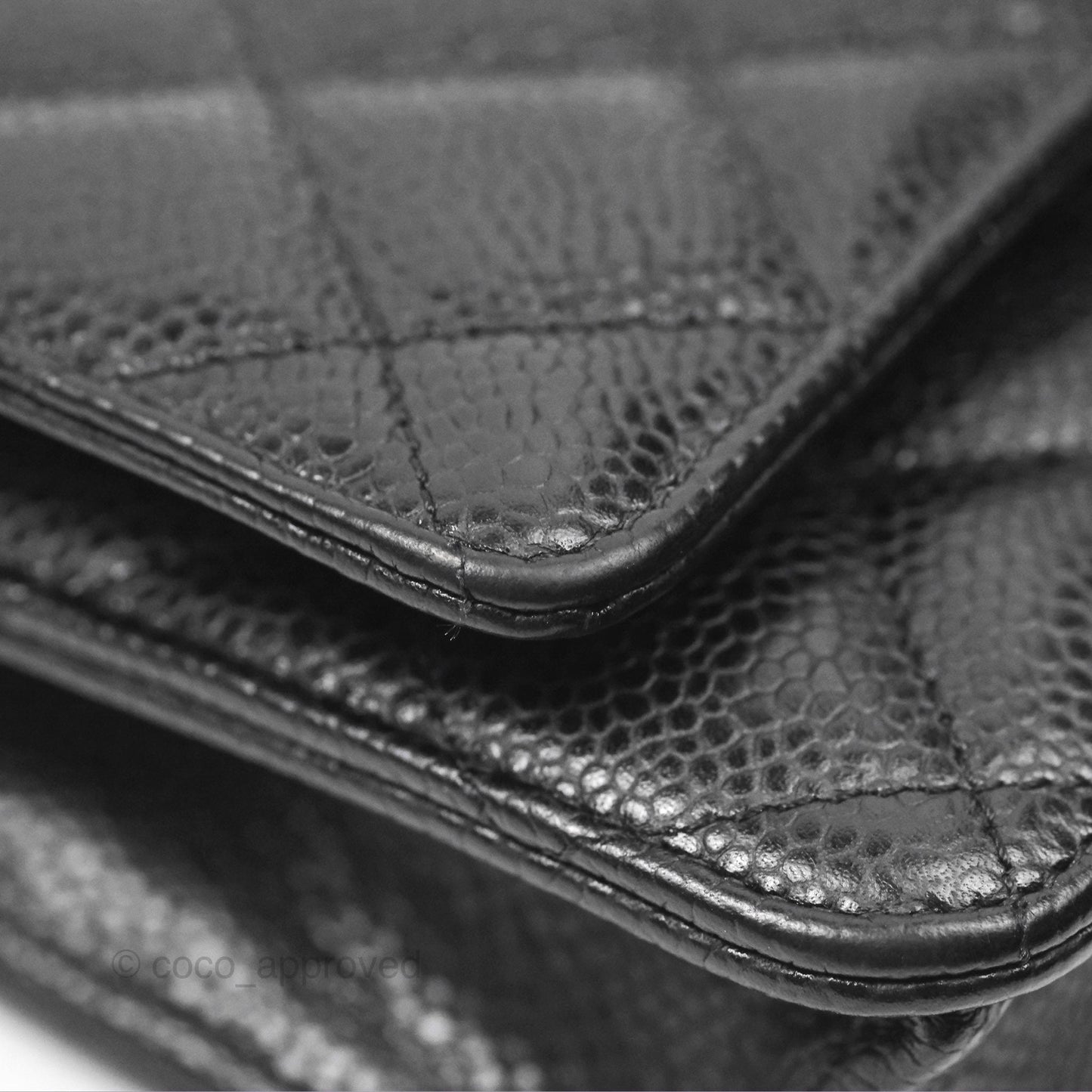 Chanel Classic Wallet on Chain WOC Quilted Black Caviar Gold Hardware