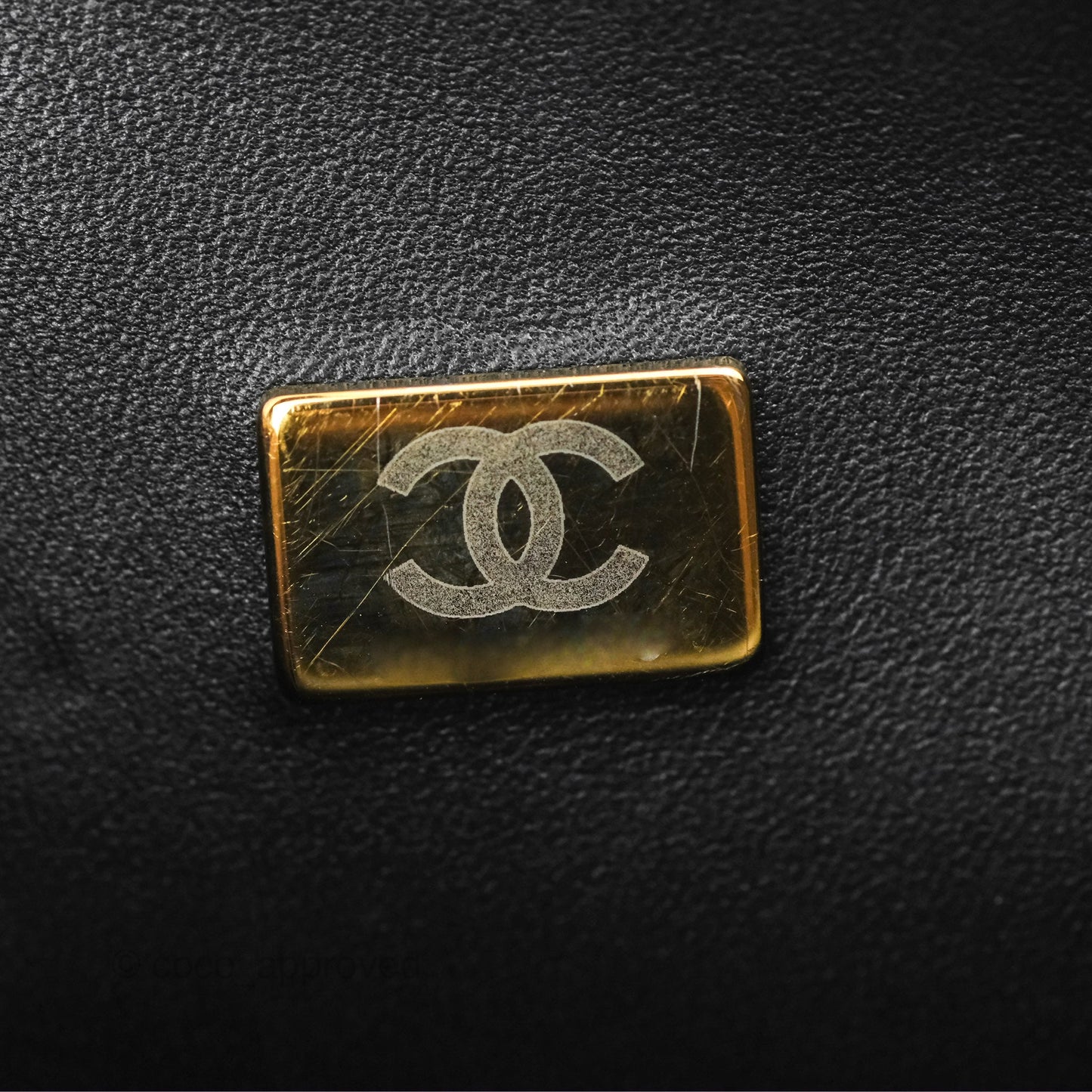 Chanel Medium Boy Chevron Black Caviar Aged Gold Hardware