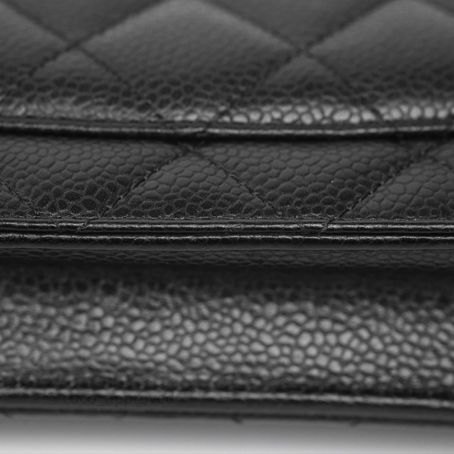 Chanel Classic Wallet On Chain WOC Quilted Black Caviar Gold Hardware