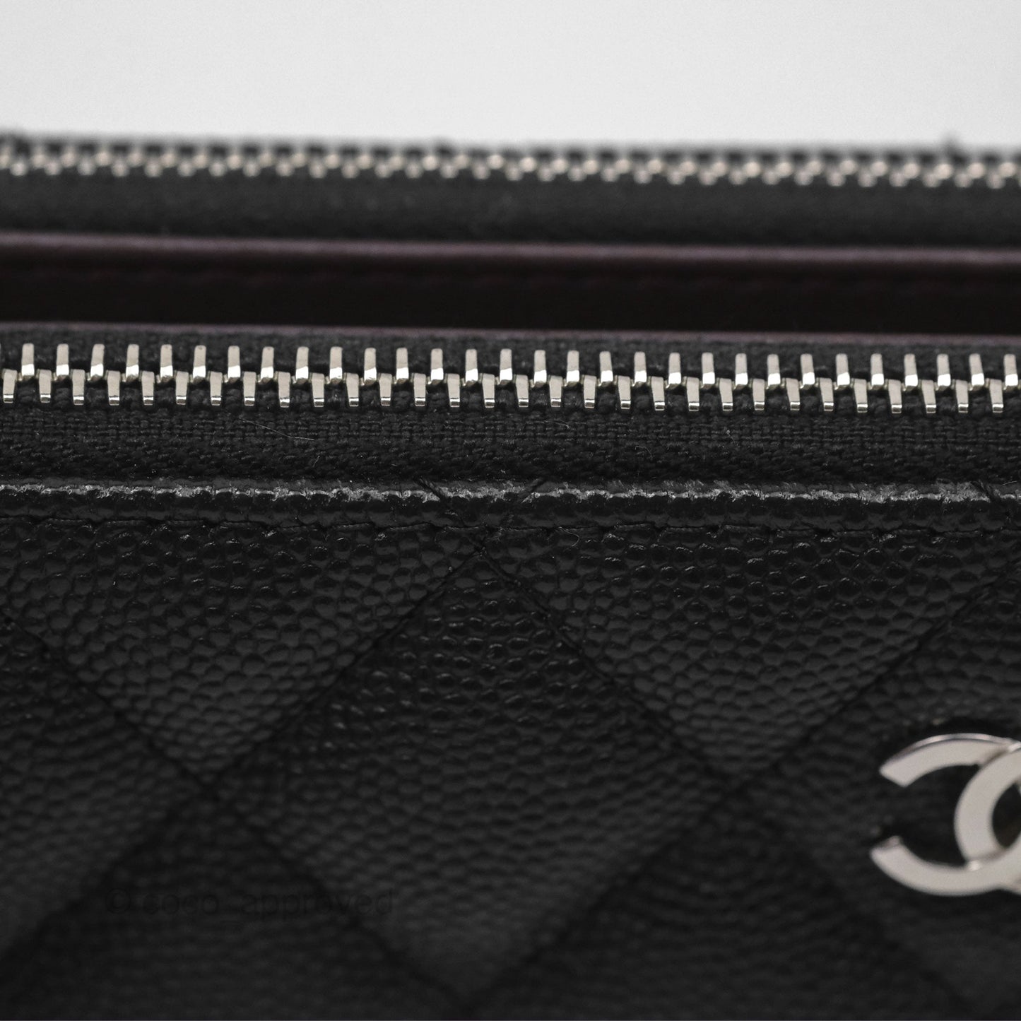 Chanel Clutch with Chain Black Caviar Silver Hardware