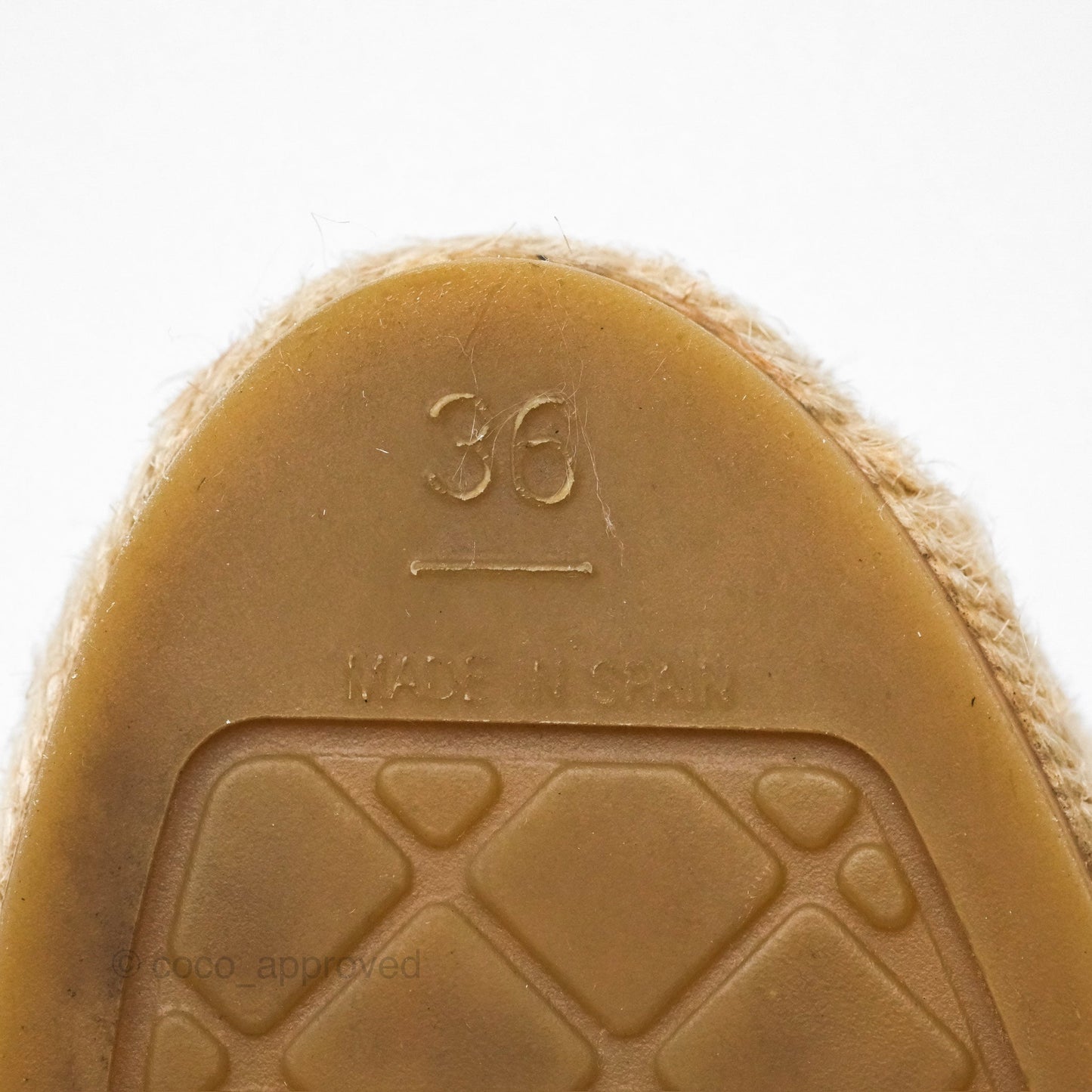 Chanel Espadrille Yellow Gold Tweed Size 36