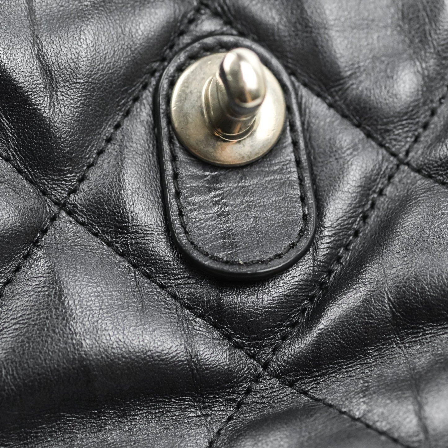 Chanel Ground Control Flap Backpack Quilted Iridescent Dark Grey Aged Calfskin Silver Hardware